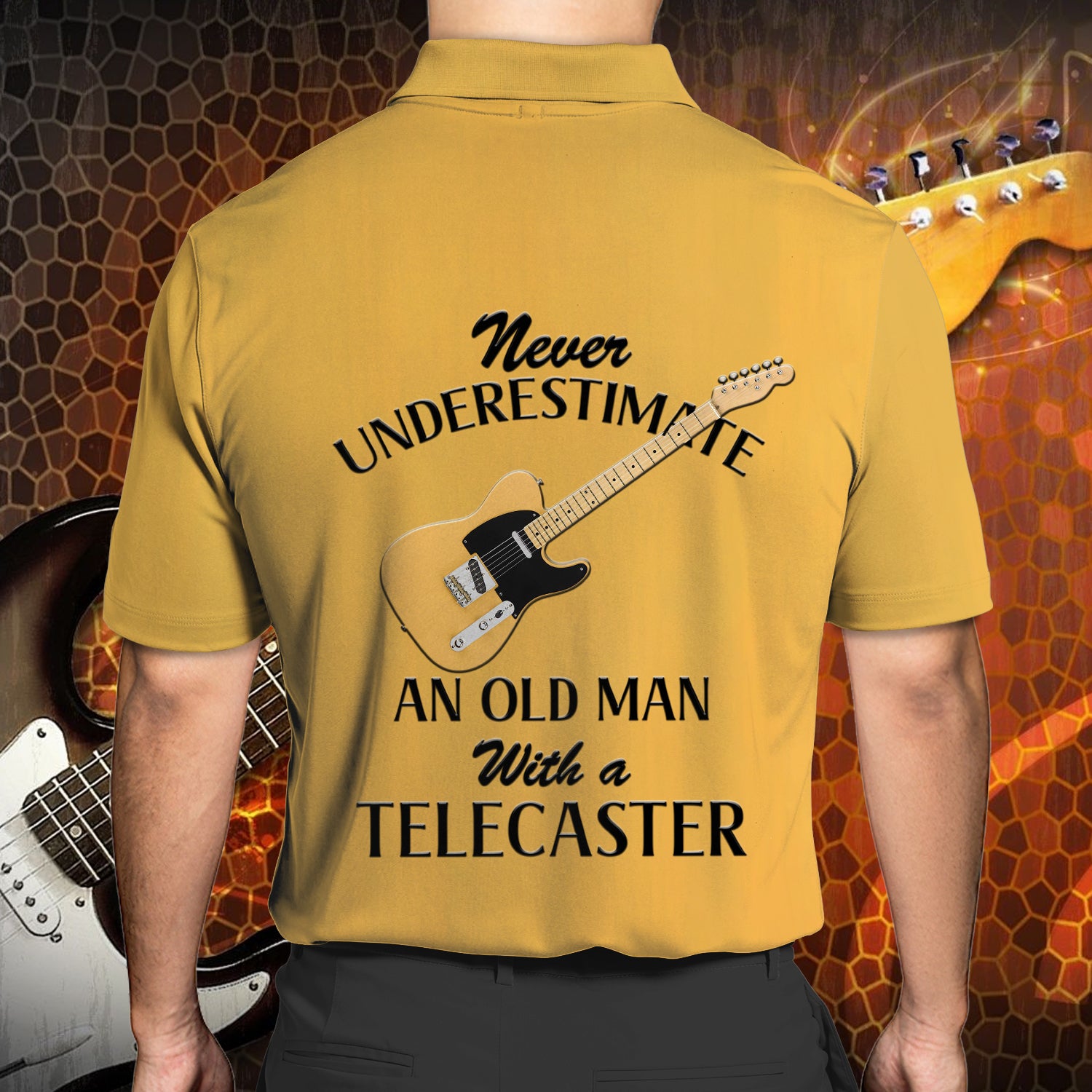 Telecaster - Personalized Name 3D Polo Shirt 2 - Nvc97
