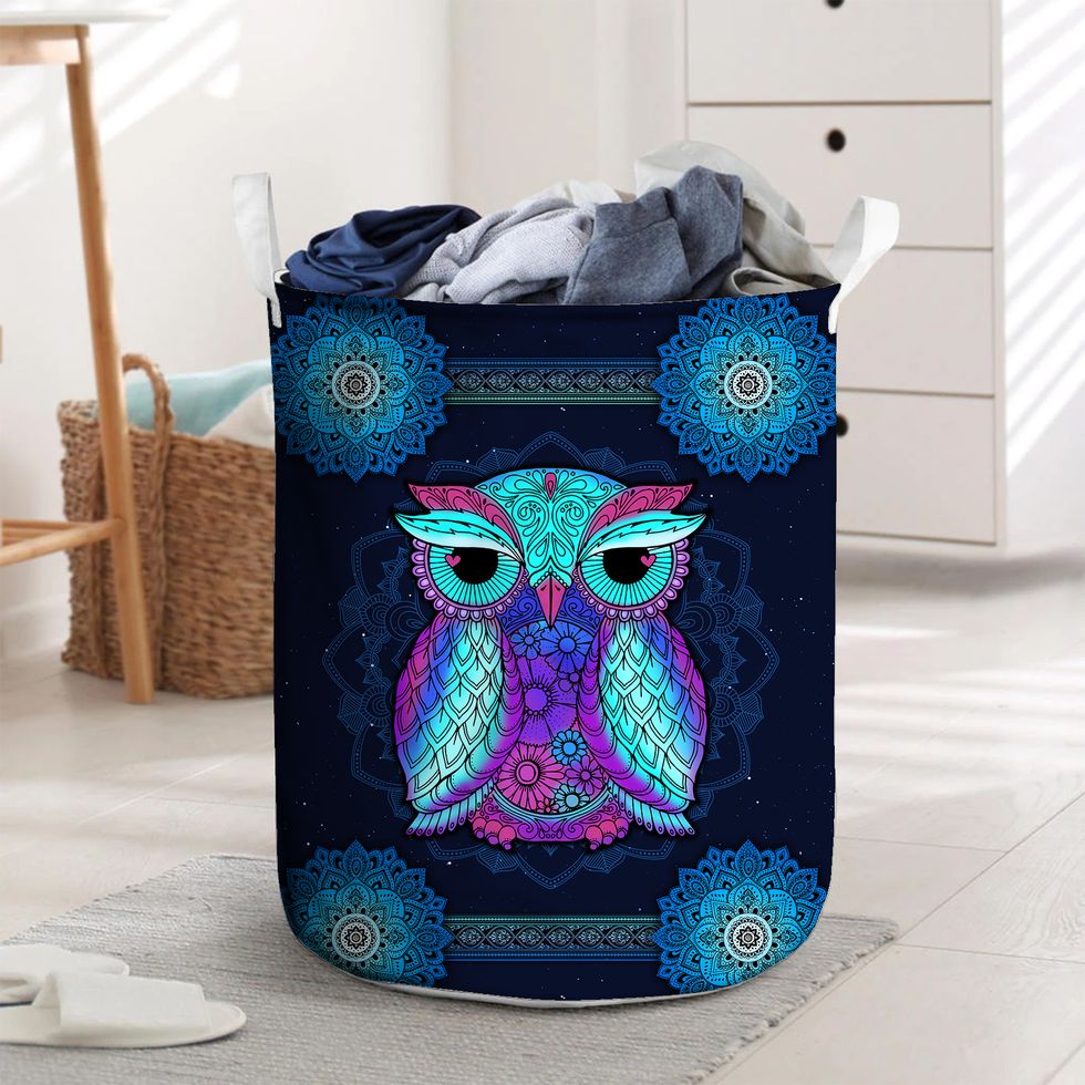 Owl - Mandala Laundry Basket