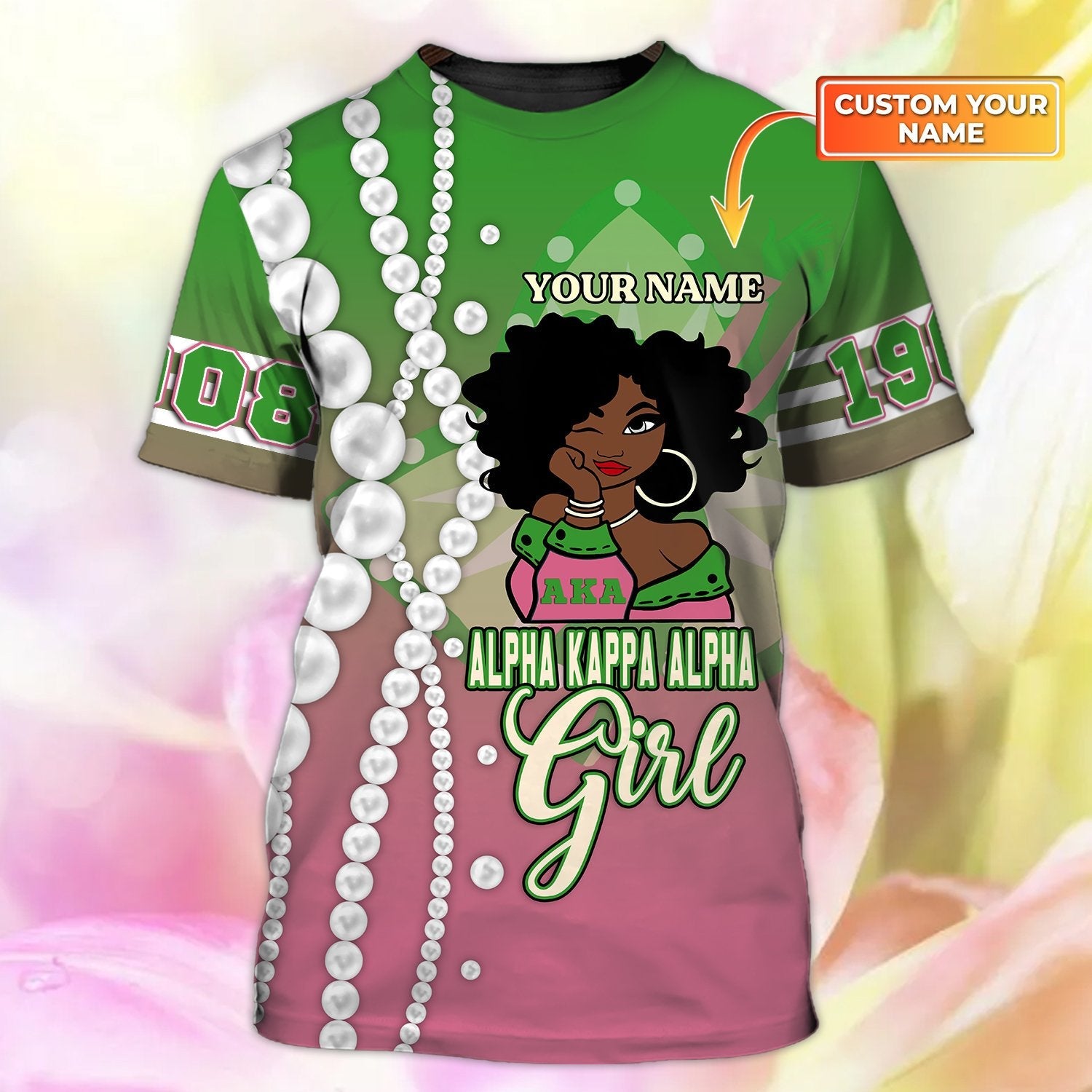 AKA Girl - Personalized Name 3D Tshirt - Tad