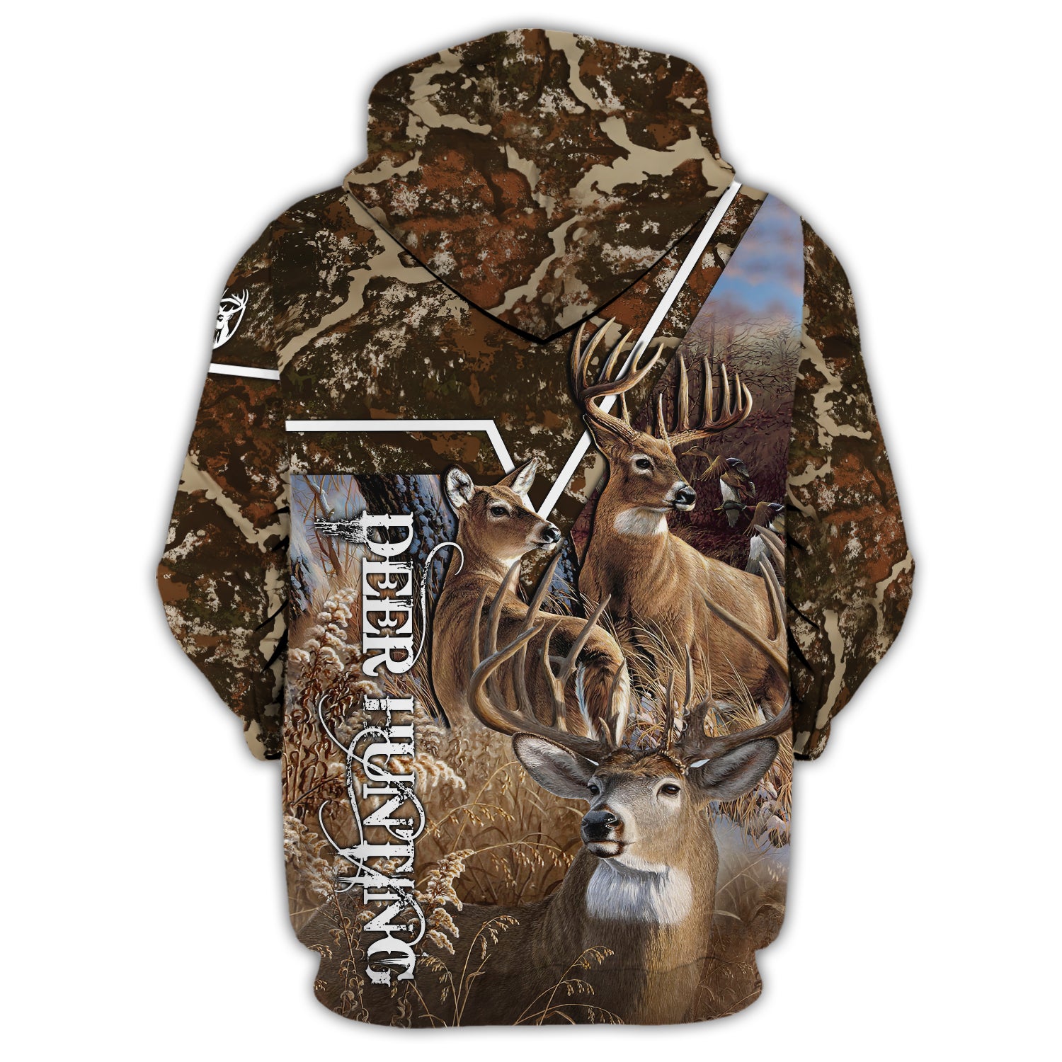 Deer Hunting Personalized Name 3D Zipper Hoodie Hunter Shirt