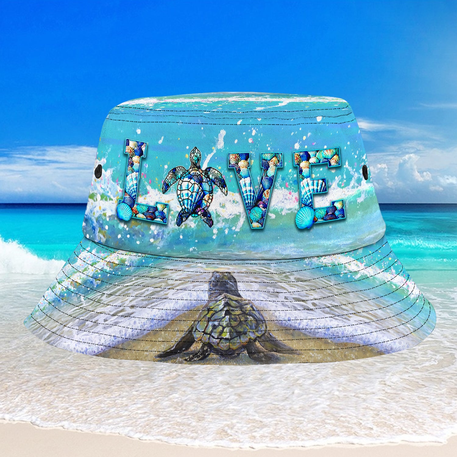 Love Turtle - Custom Bucket Hat - Cv98 BQBC