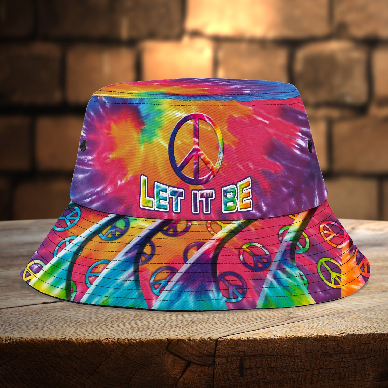 Custom Bucket Hat  - Hippie Peace Freaks - HN95