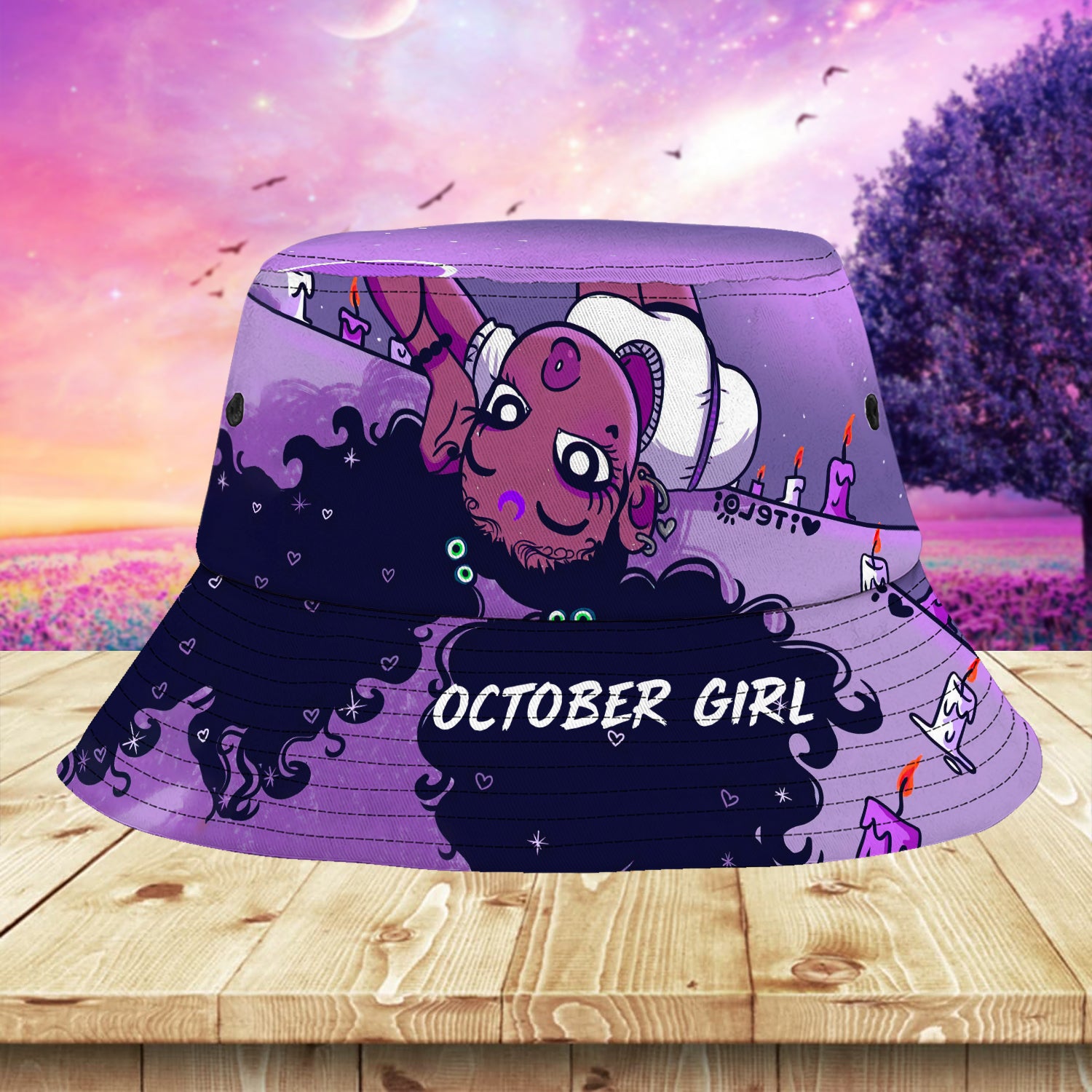 Custom Bucket Hat - October Girl 01 - 16hb
