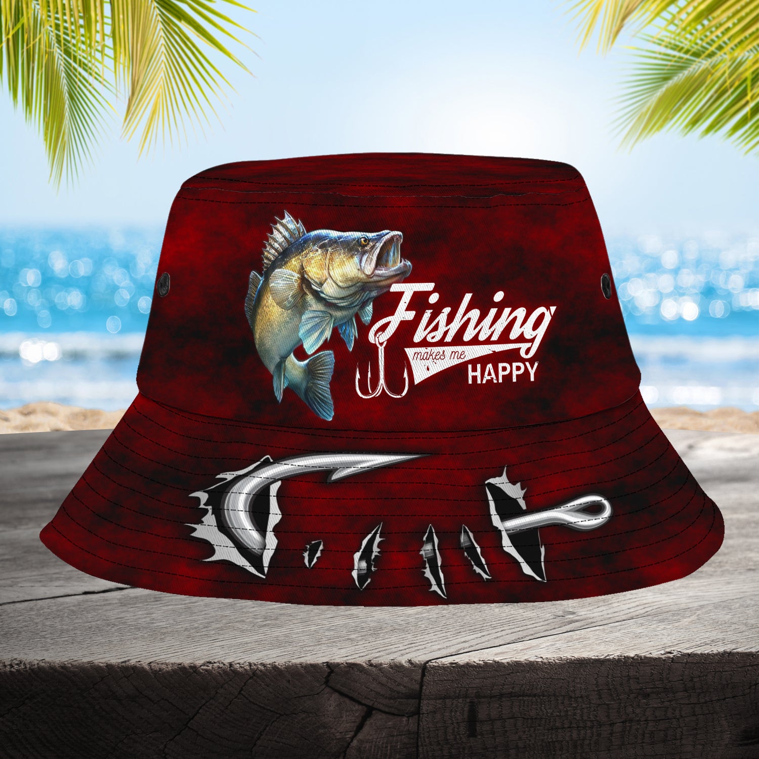 Walleye Fishing - Custom Bucket Hat - Loop - Ntp-205