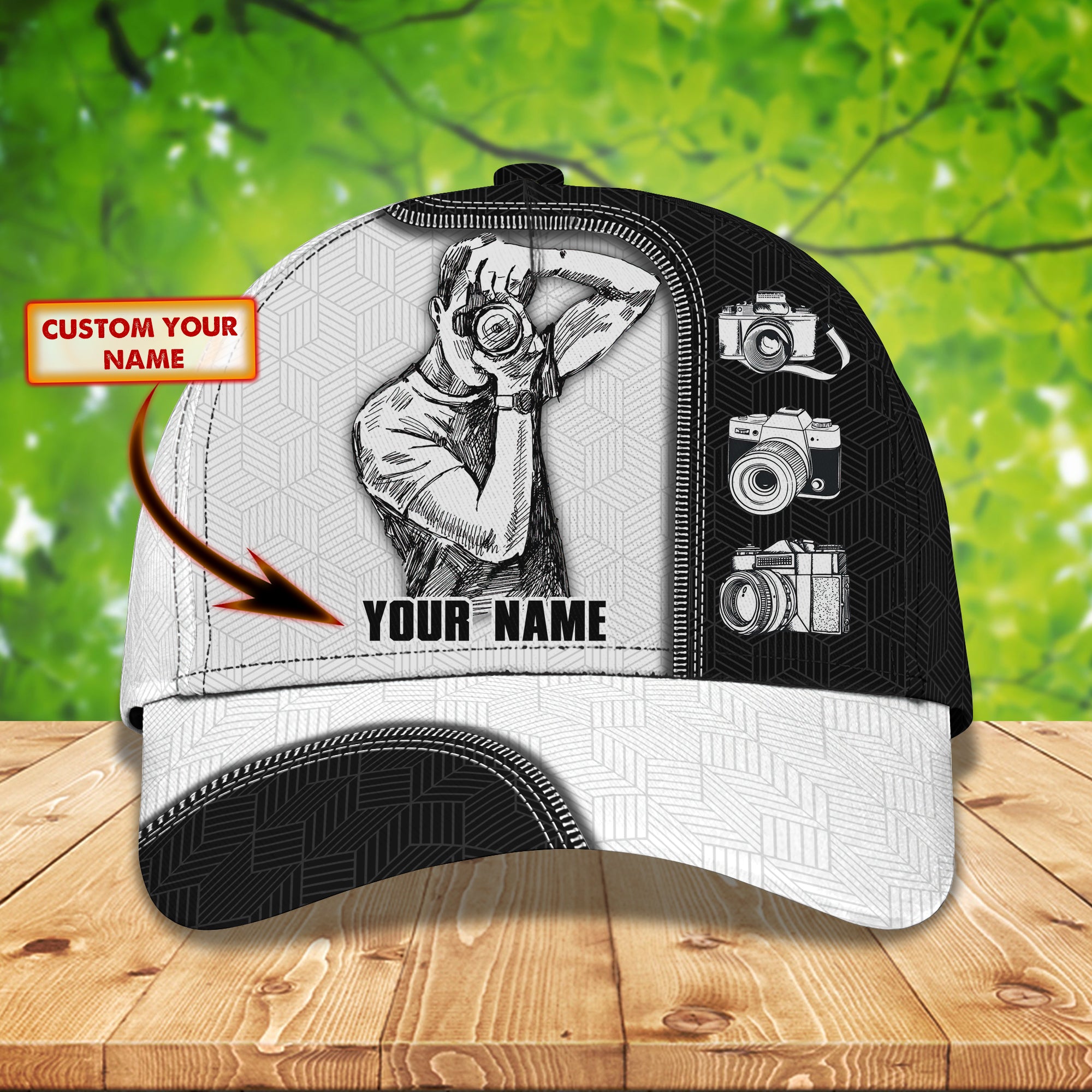 Photographer - Personalized Name Cap - TD97-97