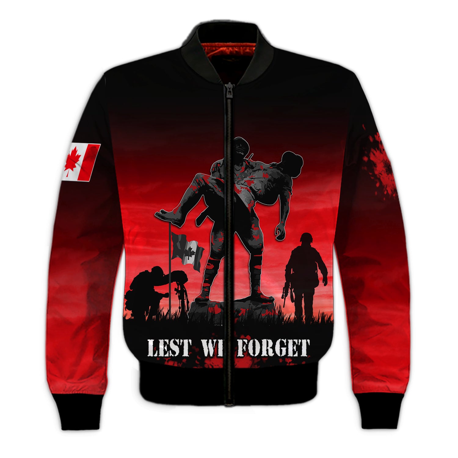 Lest We Forget Canada Remembrance Full Print 185, NVC97