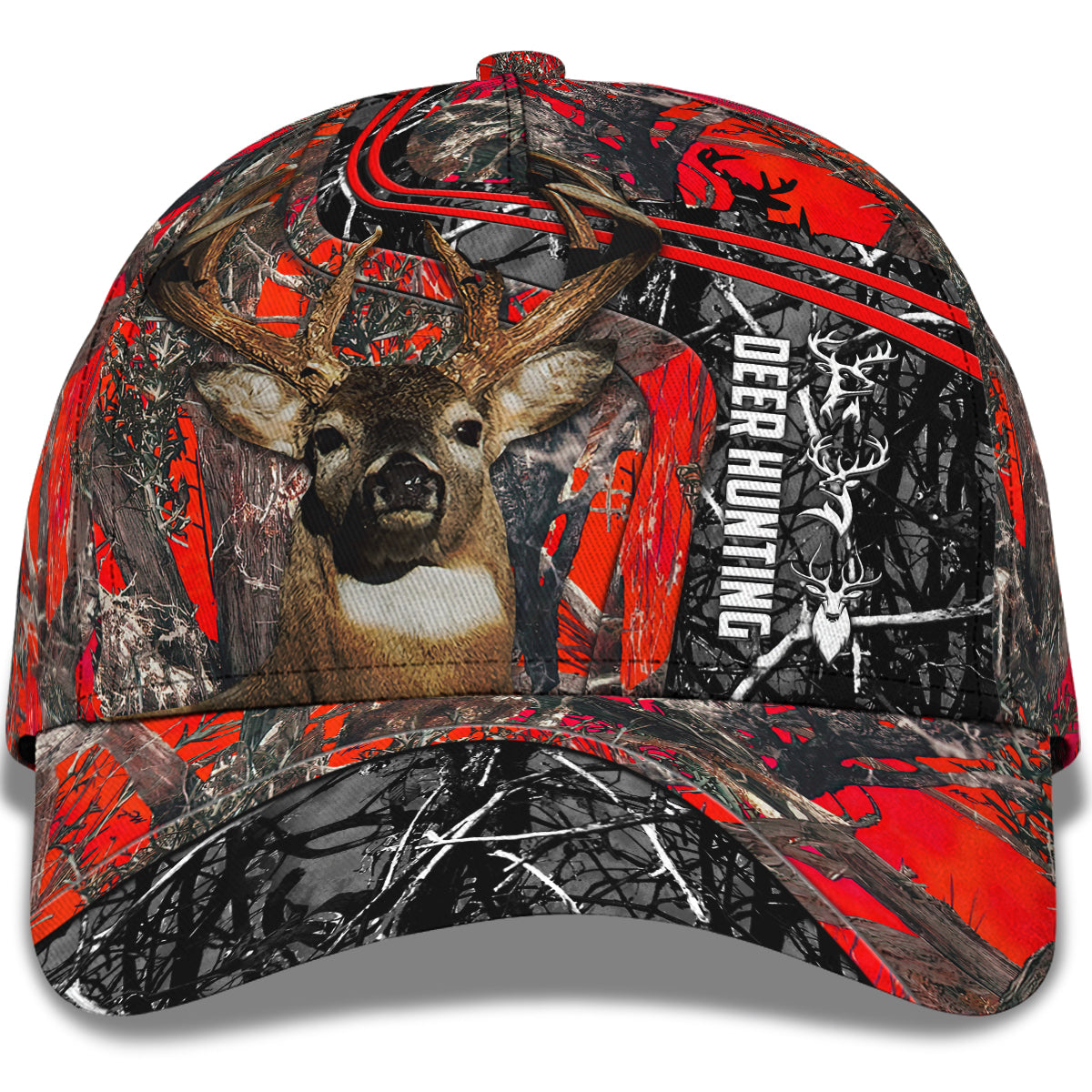Red Deer Hunting Camo Leaves Classic Cap - Hdmt