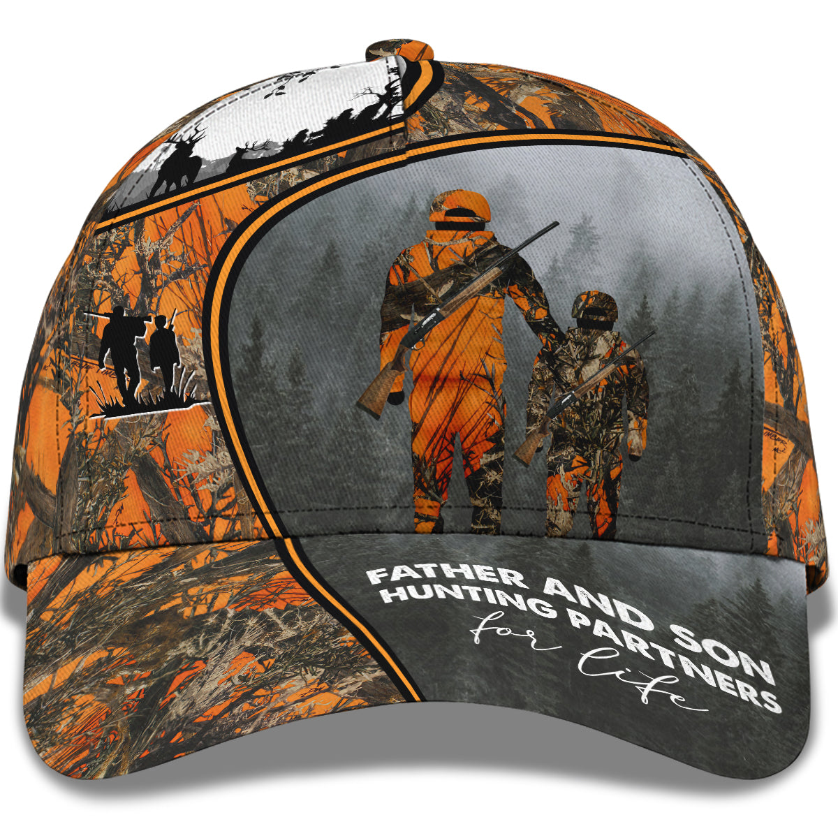 Orange Hunting Father Son Classic Cap - Hdmt