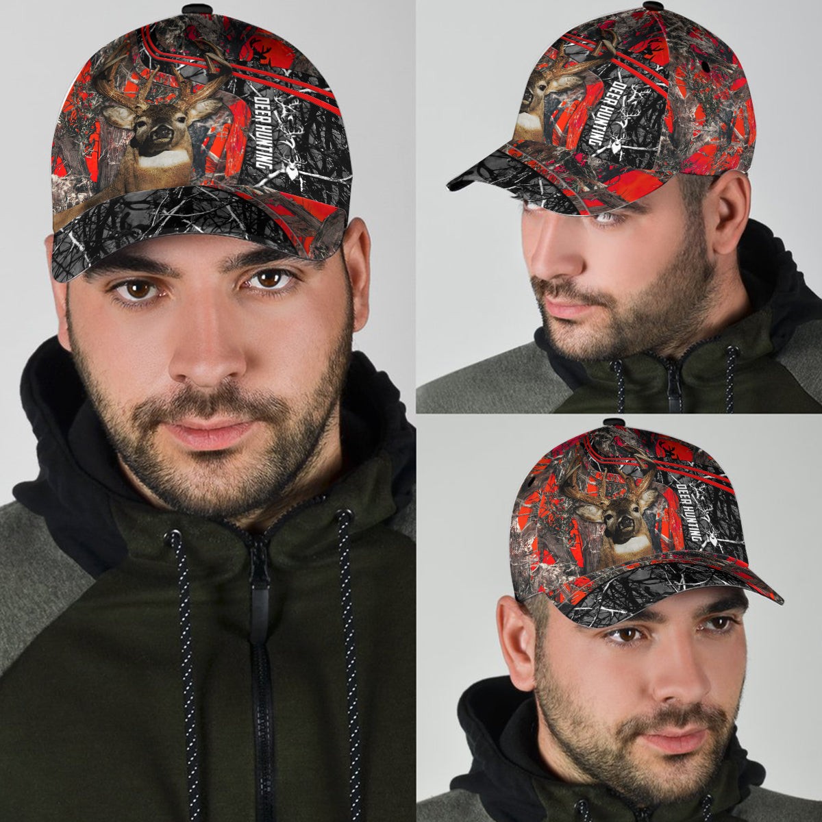 Red Deer Hunting Camo Leaves Classic Cap - Hdmt
