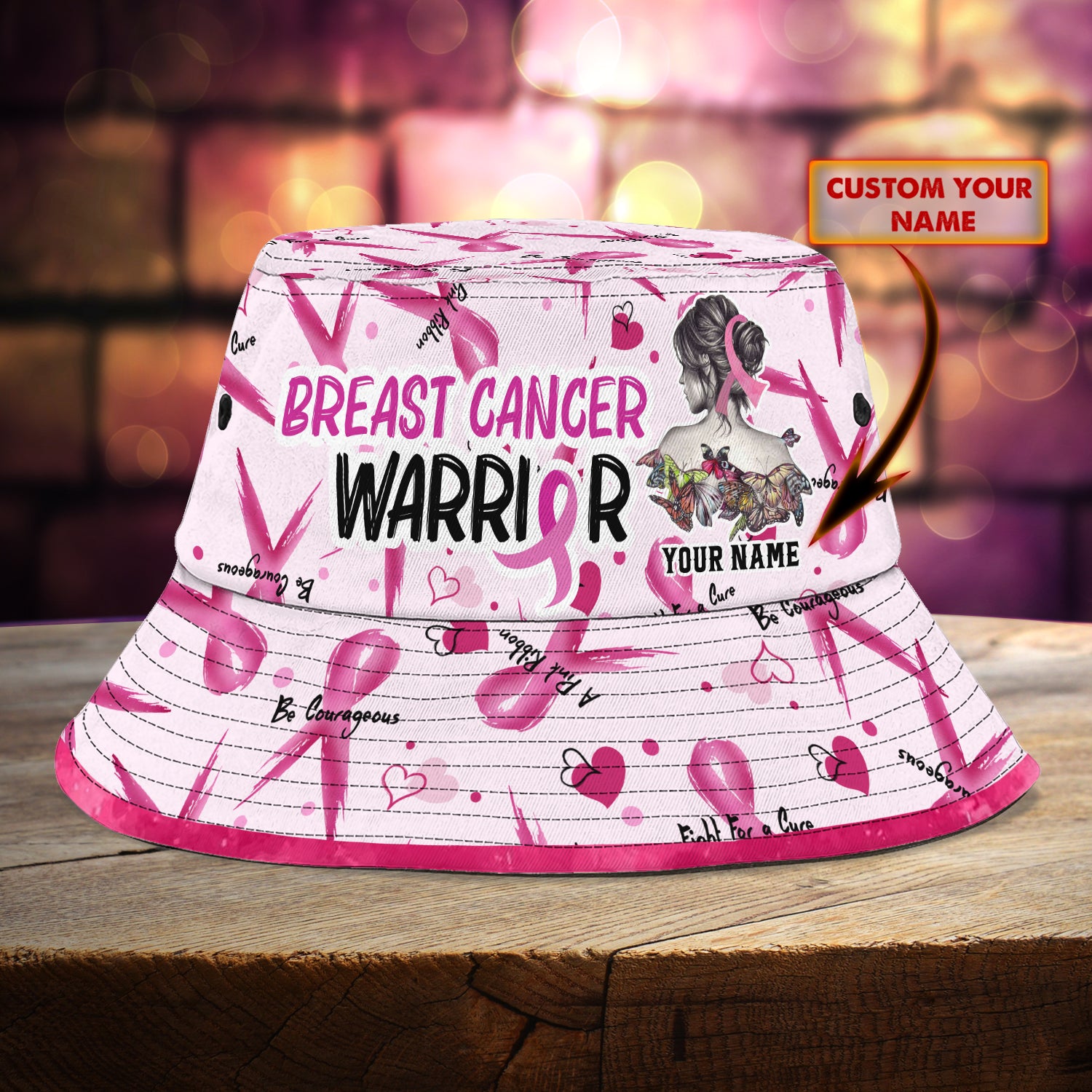 Breast Cancer  - Custom Bucket Hat 01 - CV98