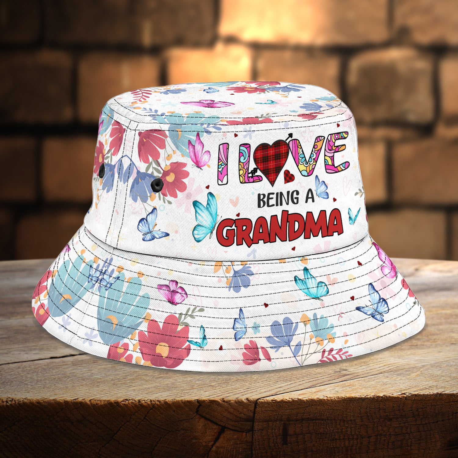 Custom Bucket Hat - Love Being A Grandma