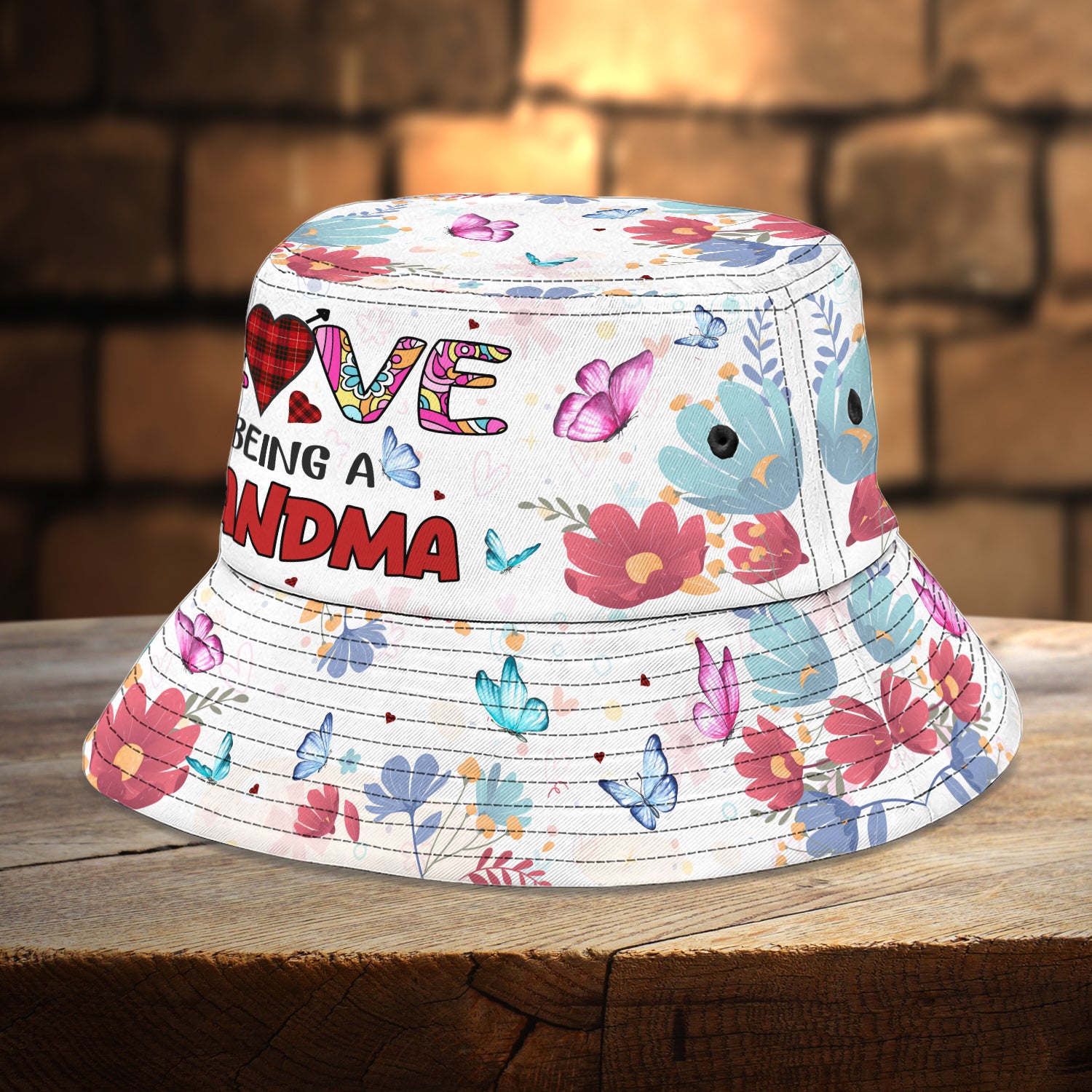 Custom Bucket Hat - Love Being A Grandma