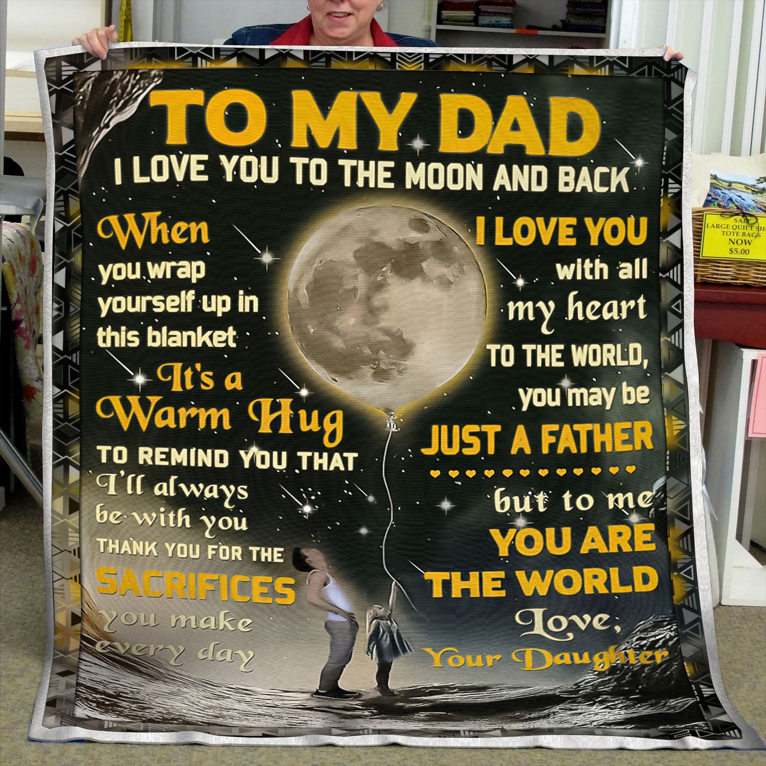 Blanket - To My To My Dad - I love You to the Moon and Back