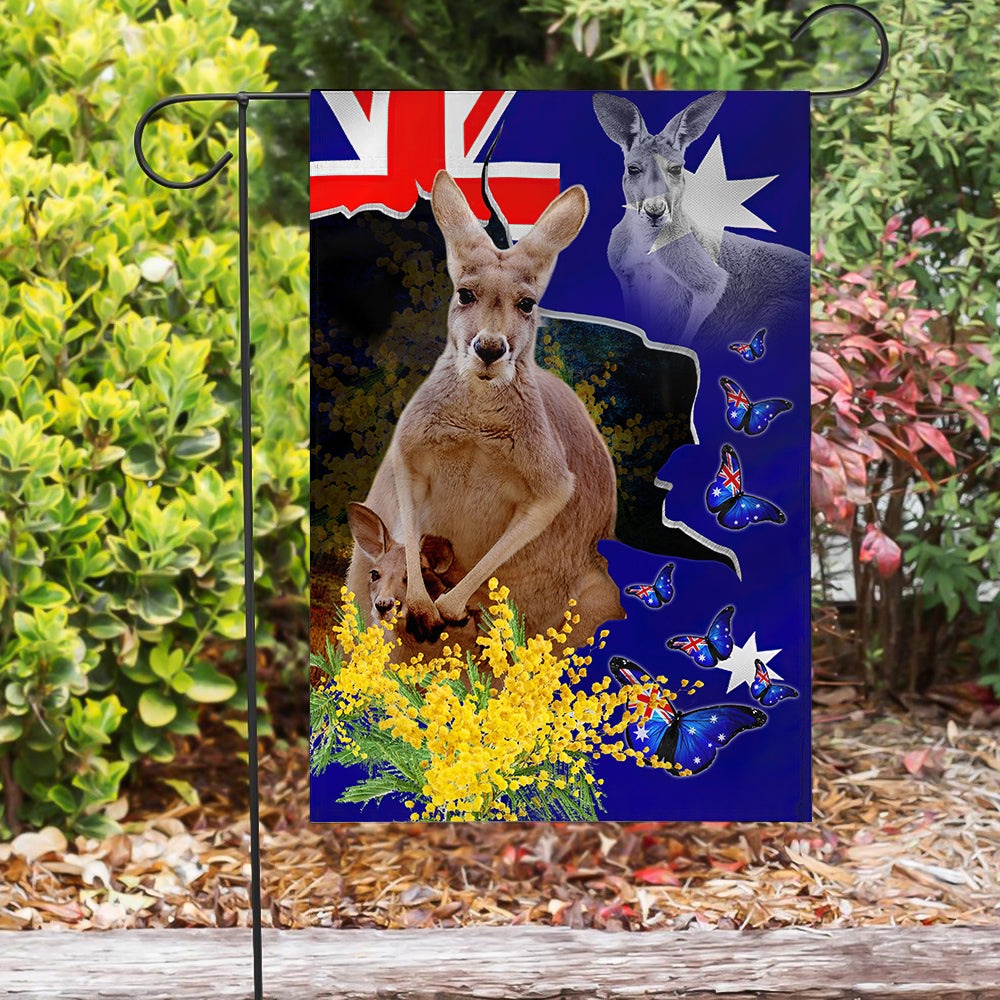 Kangaroo Australia, 1 January 3D Flag , Tad 3