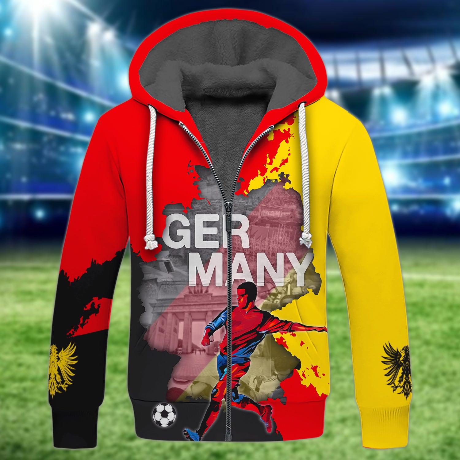 Germany's Love Of Country And Football Graphic Design 3D Printed Tshirt For The Germany Fans