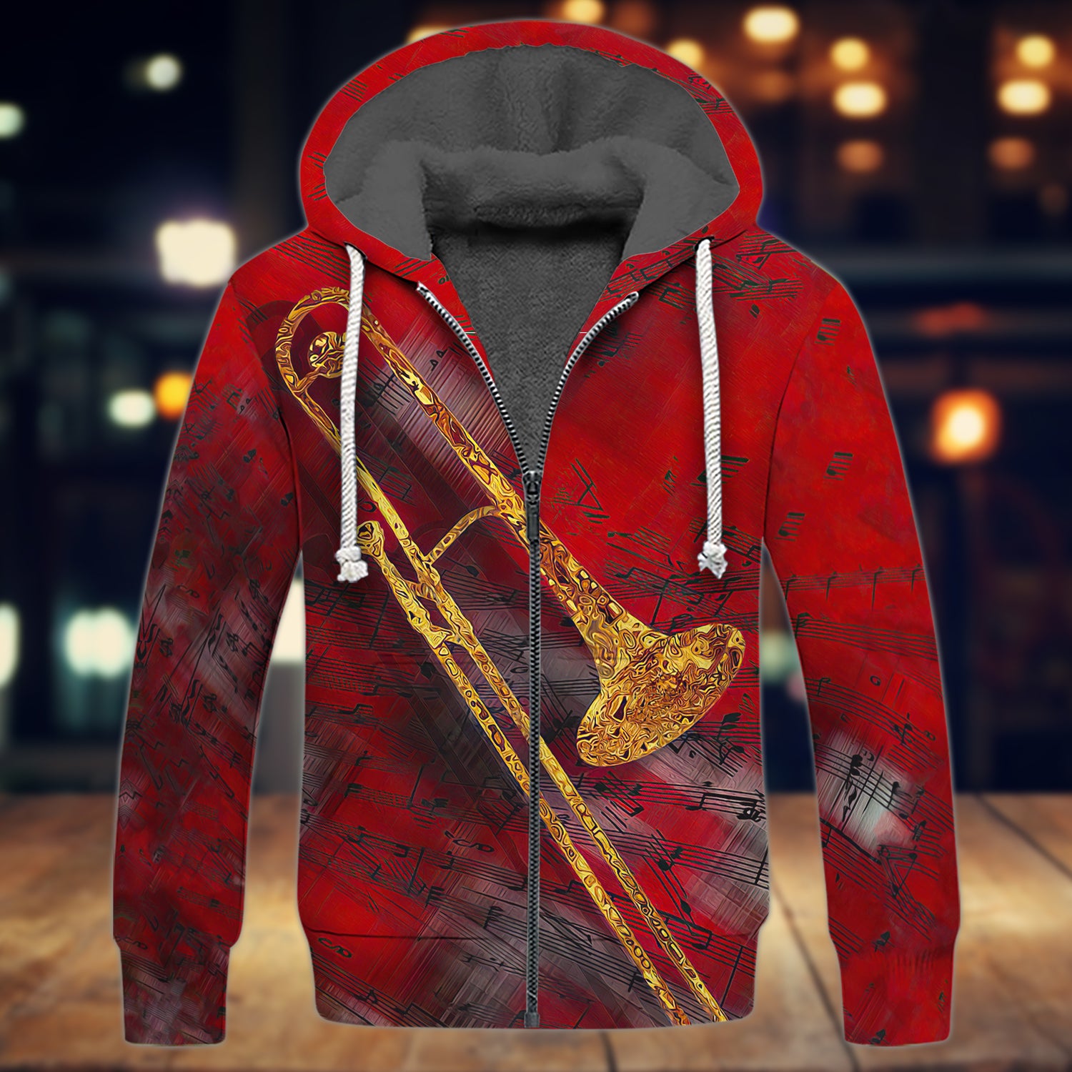 Trombone Red Music 3D Full Print Shirts