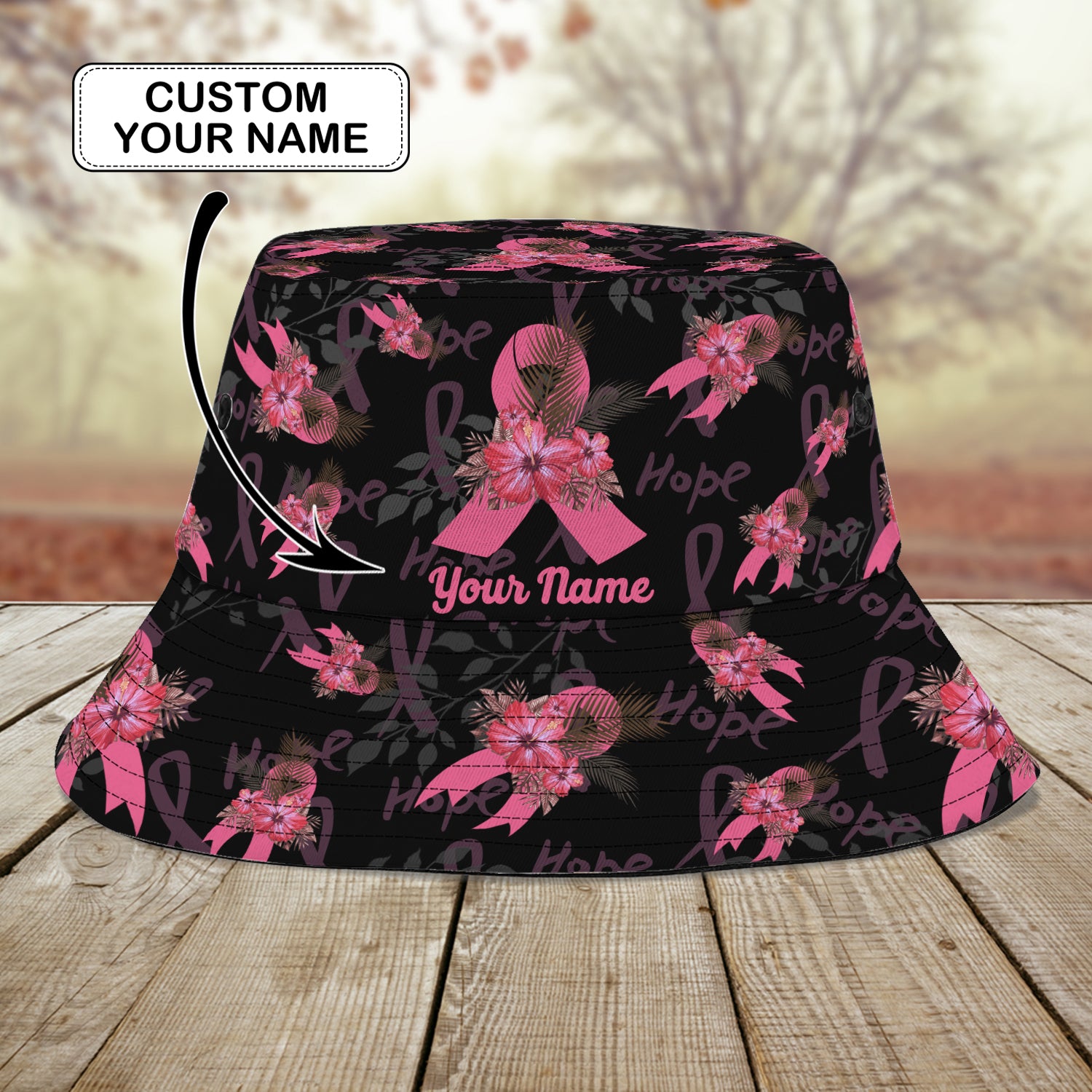 Breast Cancer - Custom Bucket Hat - Ntp-286