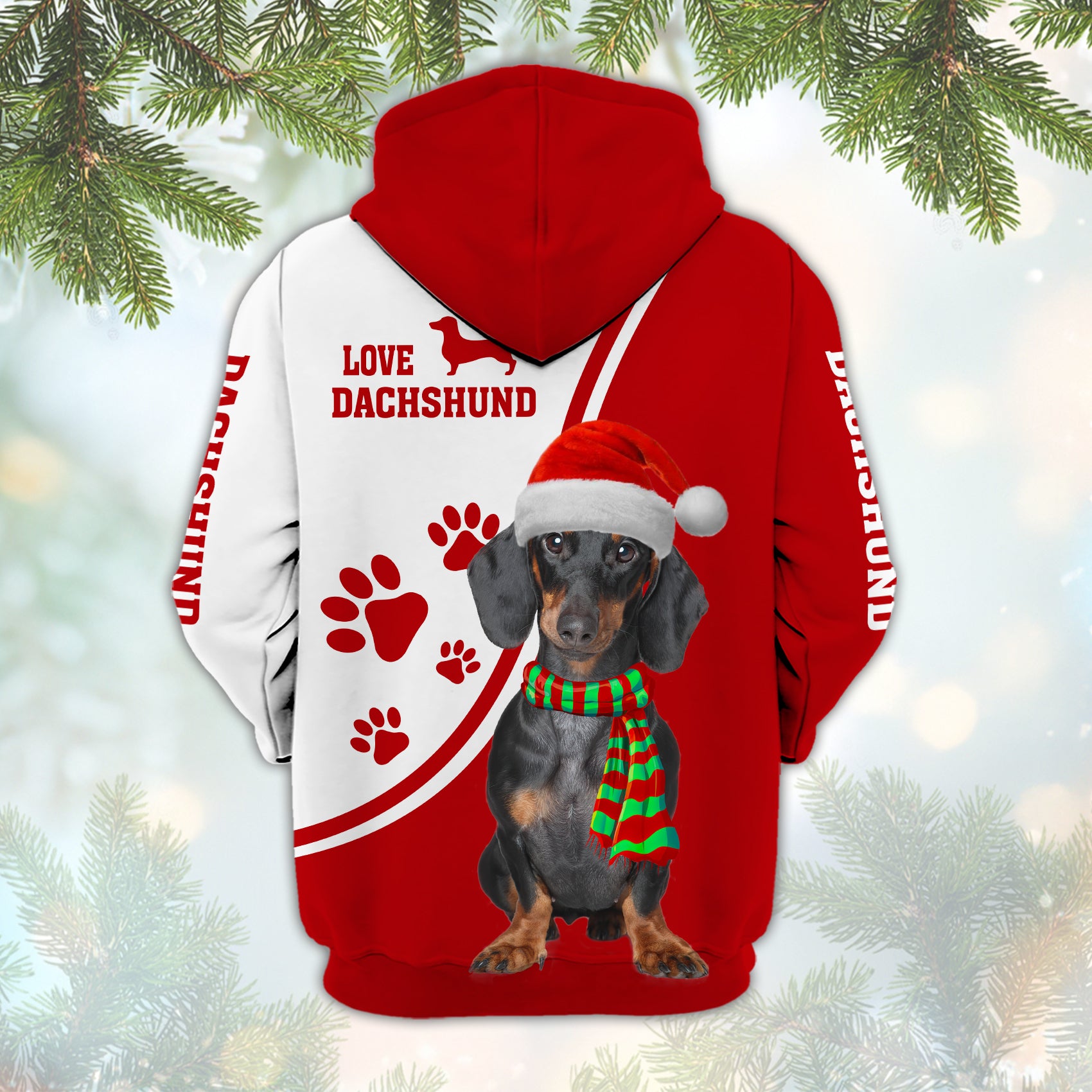 Kisses Fix EveryThing Dachshund - Personalized Name 3D Zipper Hoodie - Ntp-542