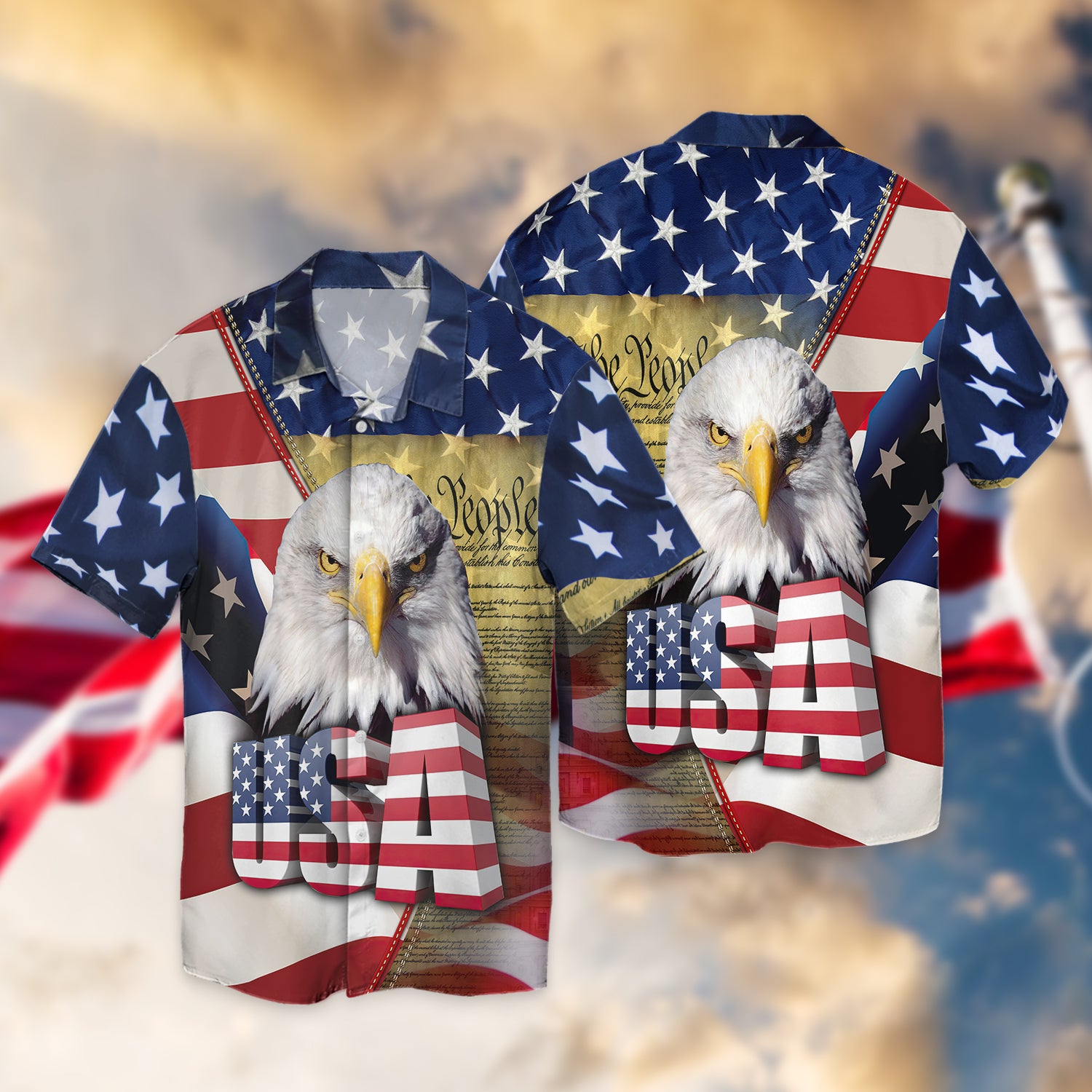 Eagle American Hawaiian Shirt - Independence Day Is Coming - 3D Full Print