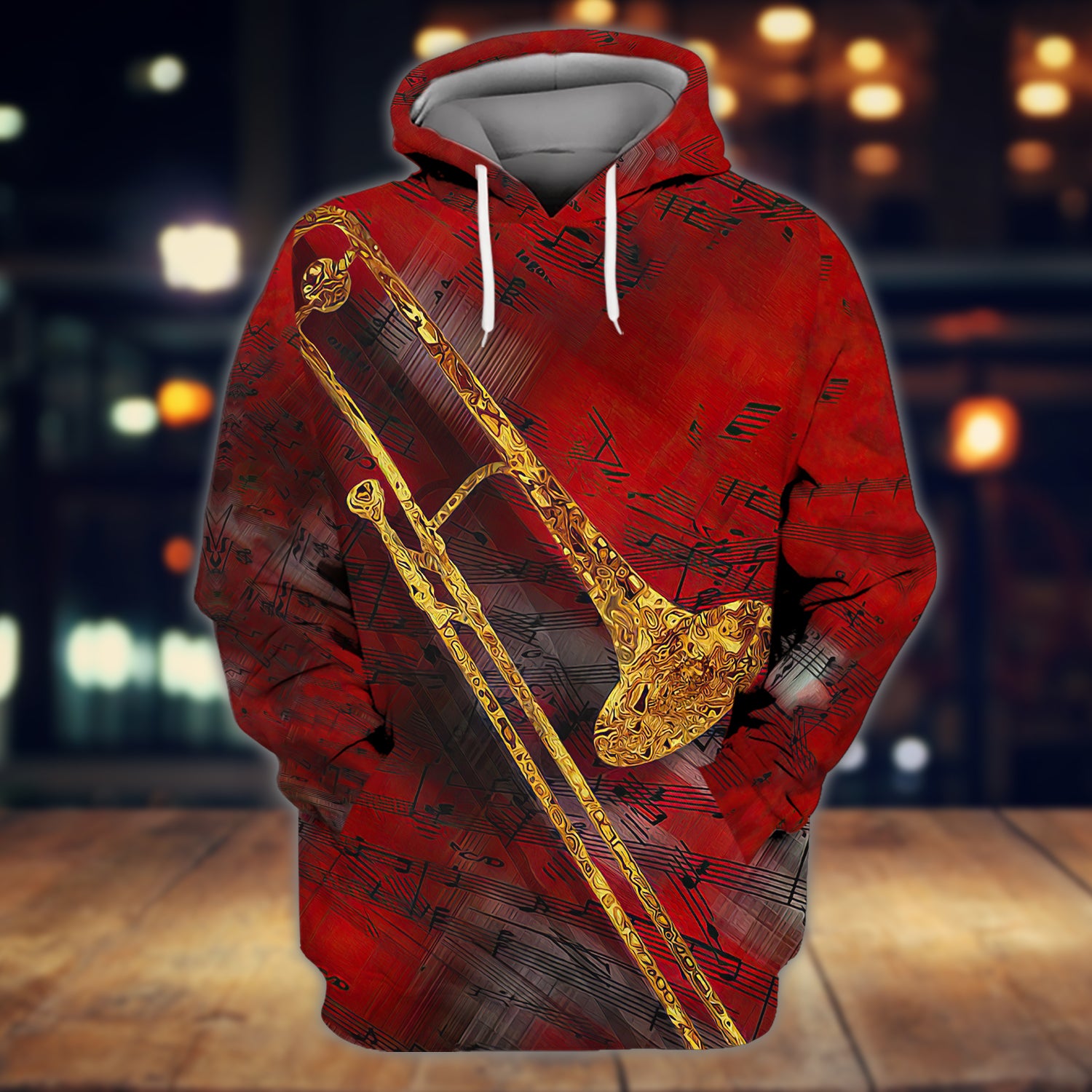 Trombone Red Music 3D Full Print Shirts