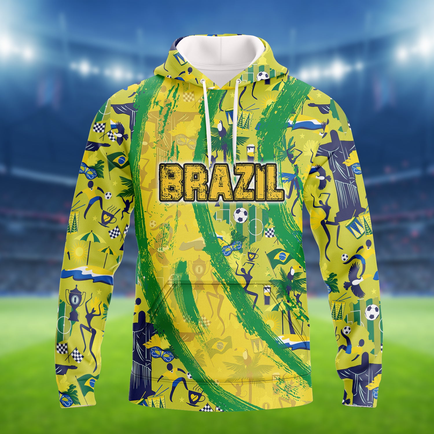 Brazil Fans Pattern Design Shirt 3D Printed Tshirt For The Brazil Fans
