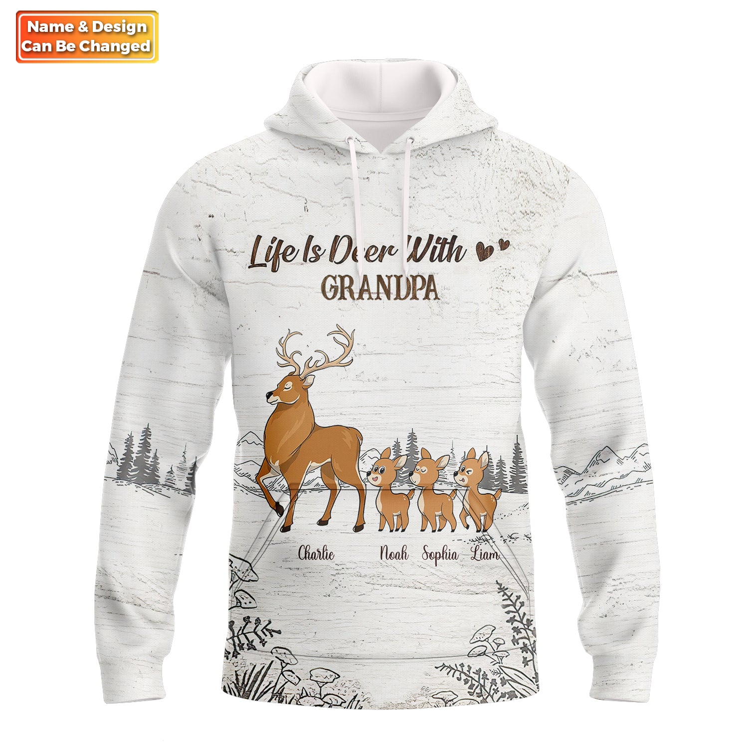 Life Is Deer With Dad Grandpa Personalized Custom Sweaters, T Shirts,... Christmas Gifts Hoodie T Shirt