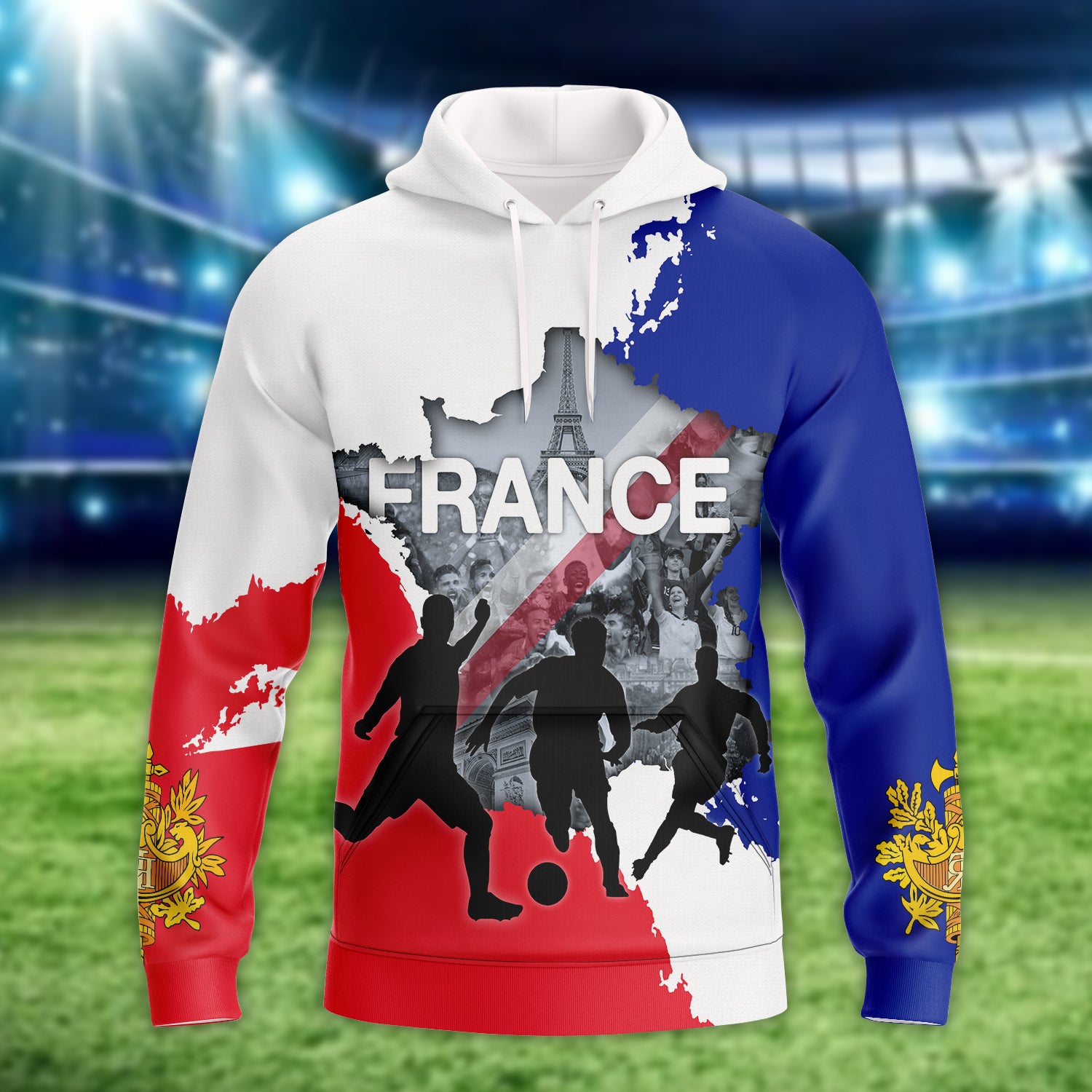 France Football Fans Design Tee Shirt 3D Printed