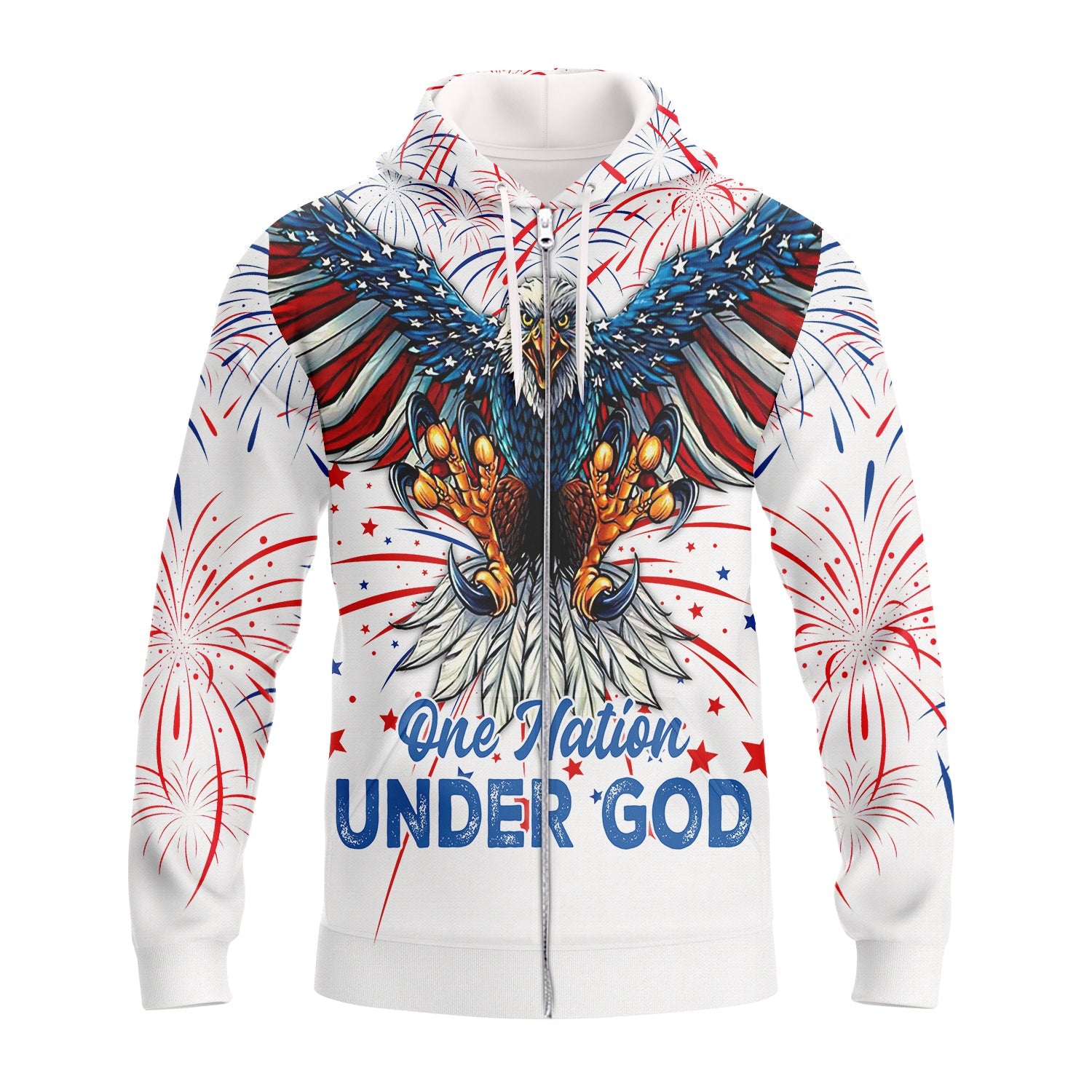 Independence Day Is Coming Ealge One Nation Under God  3D Polo Shirt Full Print