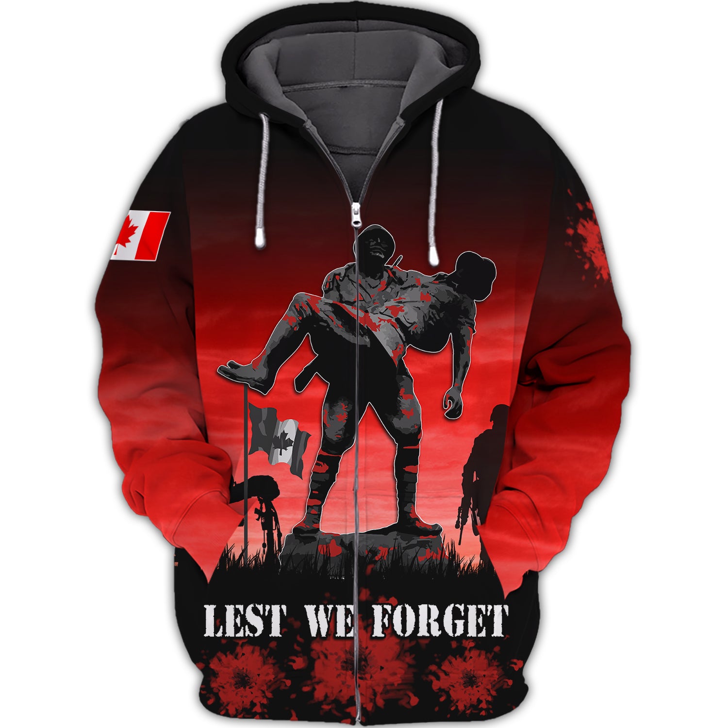 Lest We Forget Canada Remembrance Full Print 185