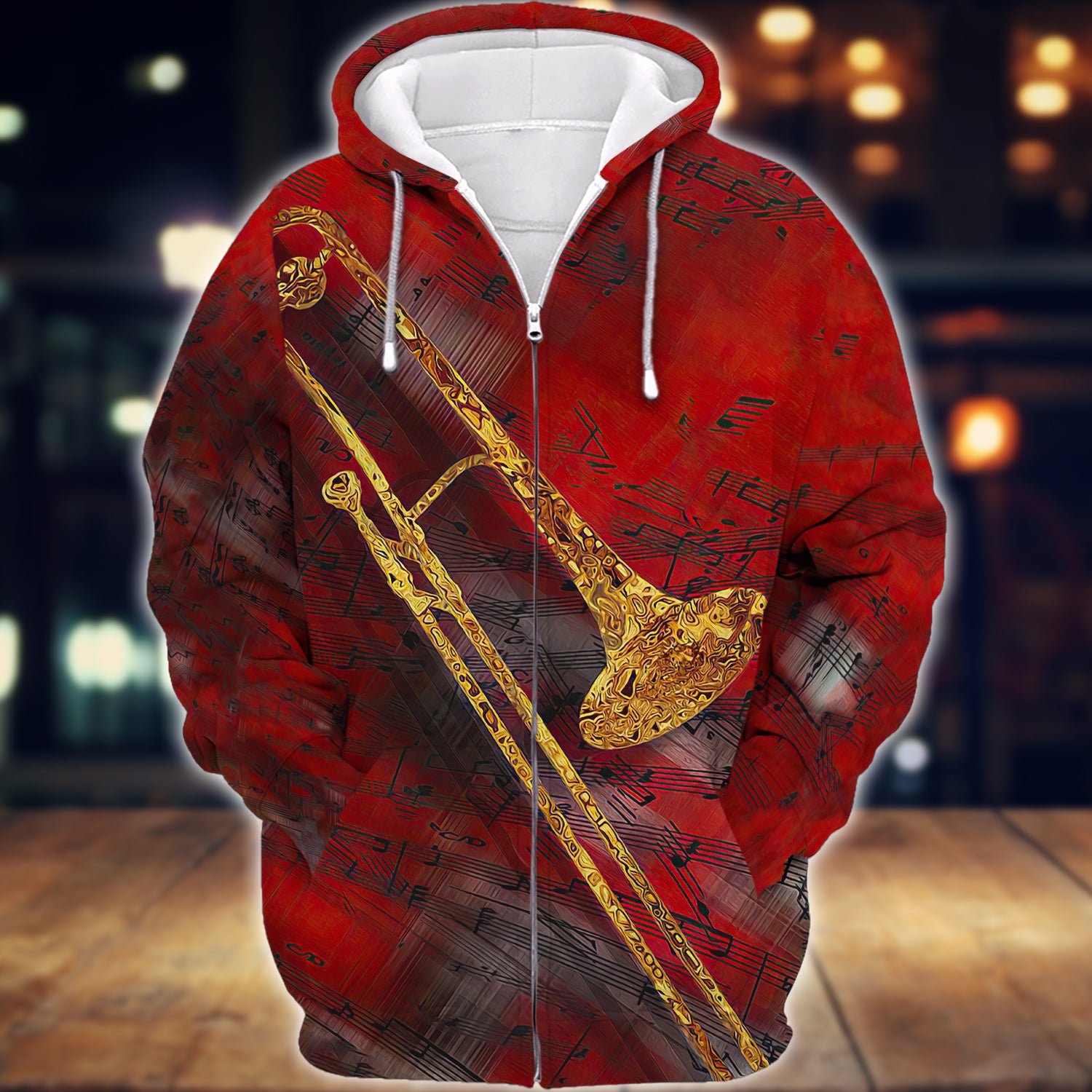 Trombone Red Music 3D Full Print Shirts