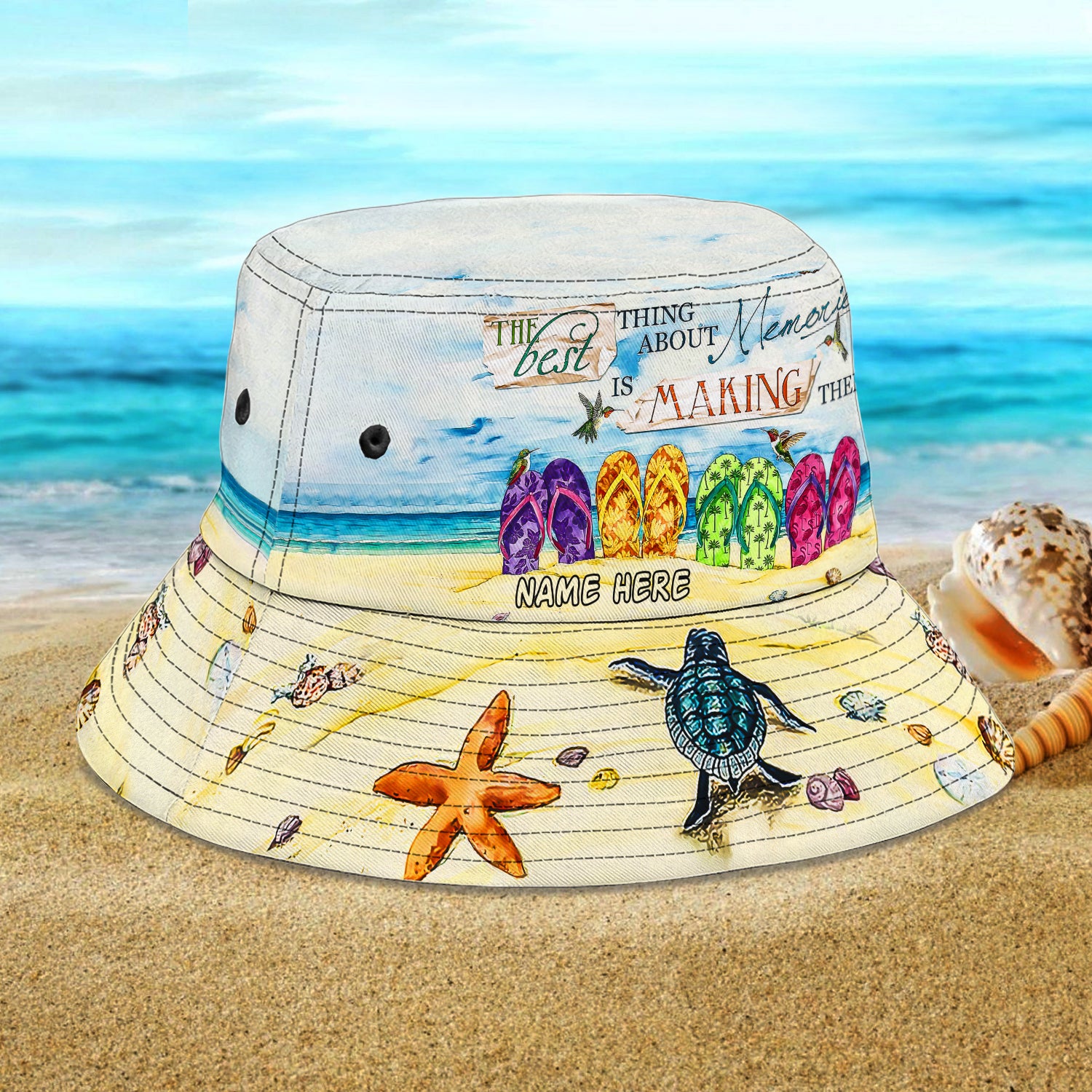 Custom Bucket Hat - Beach - Urt96