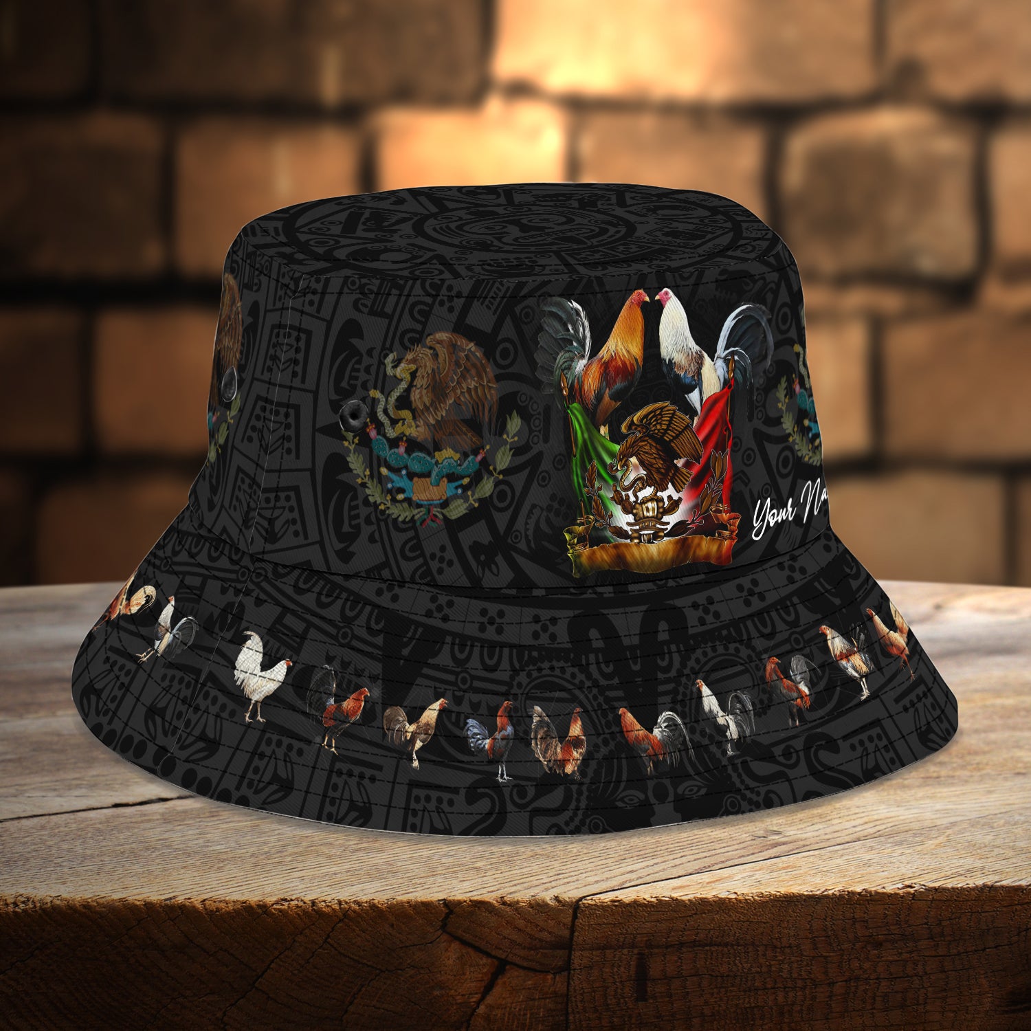 Custom Bucket Hat - Rooster Mexico - Vtm99 C25