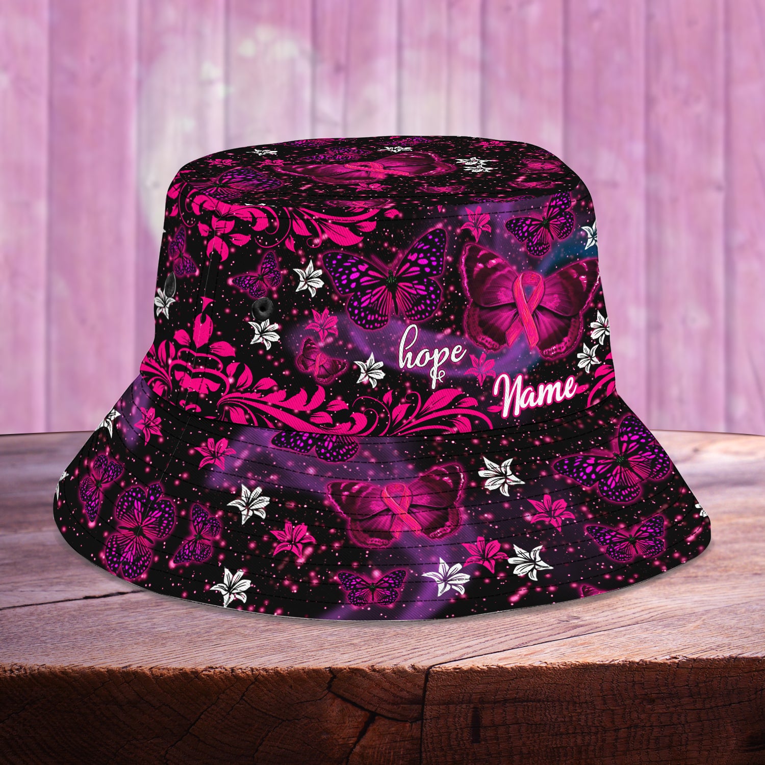 Custom Bucket Hat  - Breast Cancer - H9h3-522