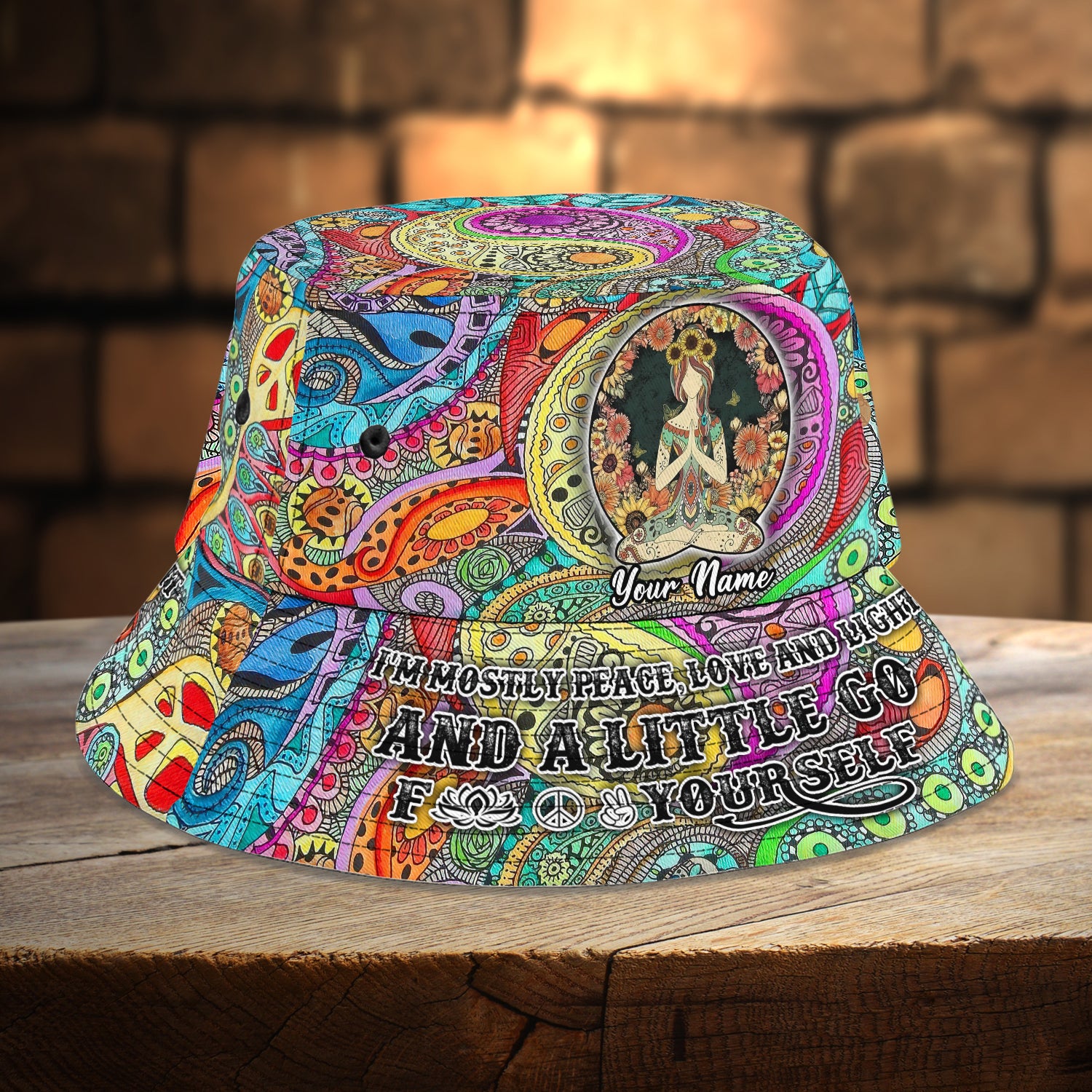 Custom Bucket Hat - Hippie - Fuly 23
