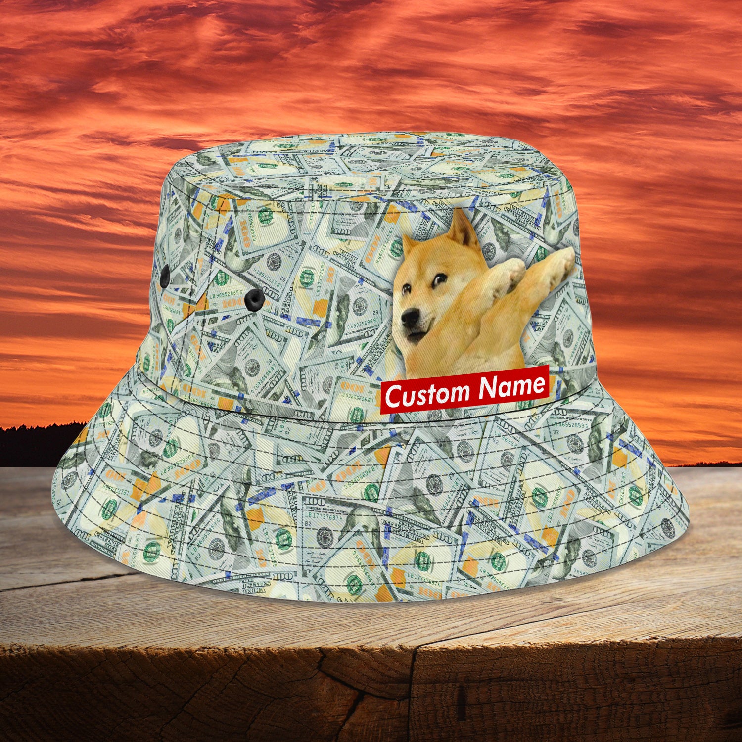 Doge Money - Custom Bucket Hat - Loop - H9h3-331