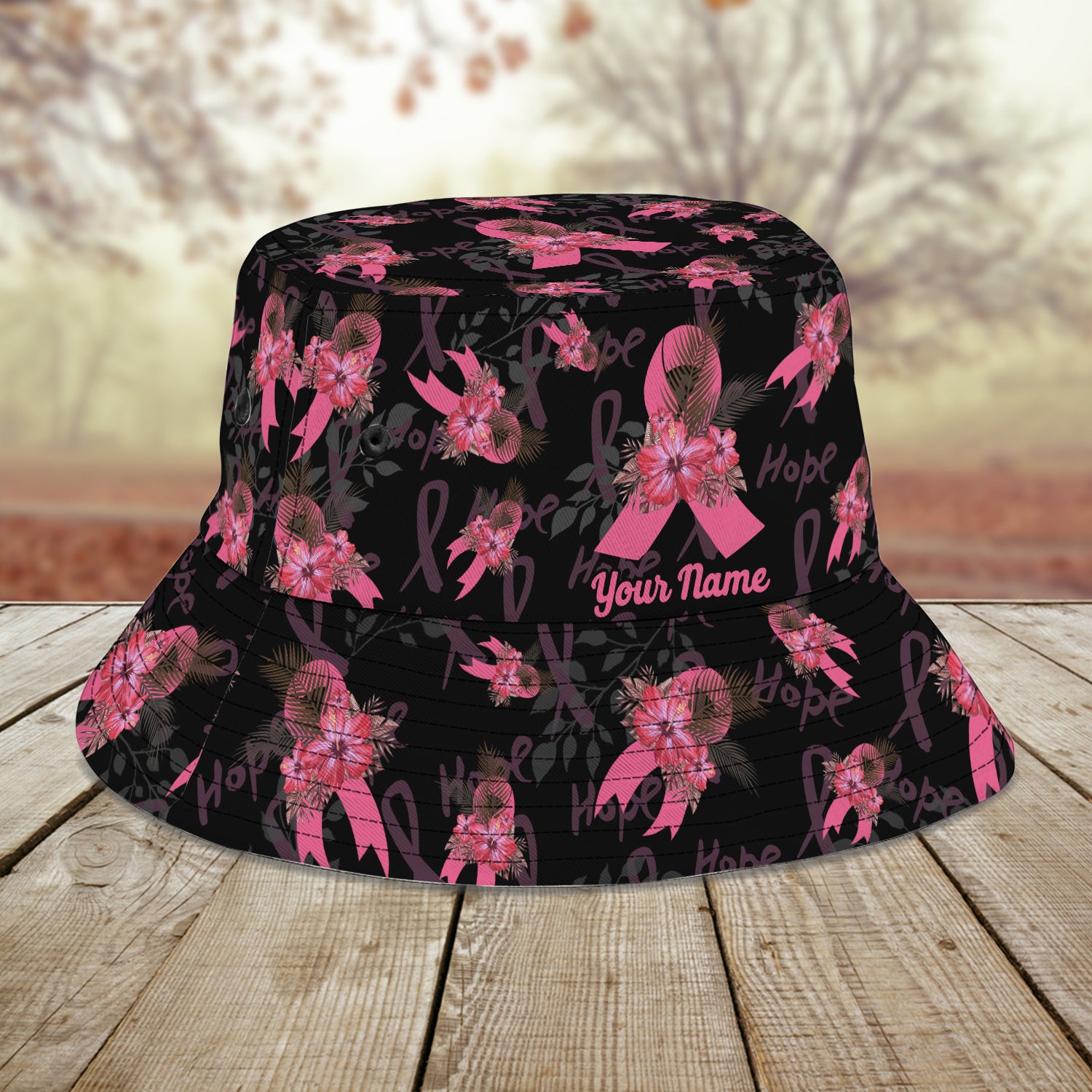 Breast Cancer - Custom Bucket Hat - Ntp-286