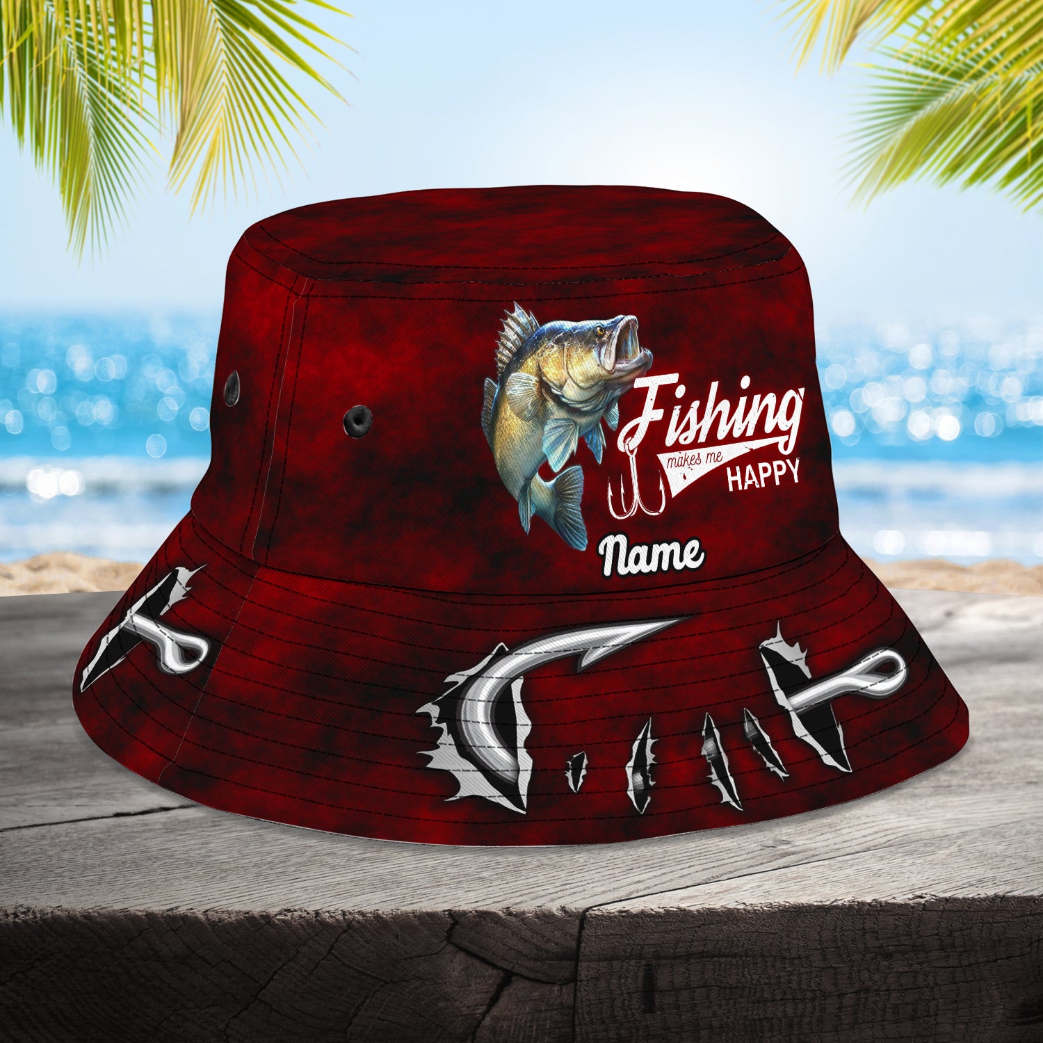 Walleye Fishing - Custom Bucket Hat - Loop - Ntp-205