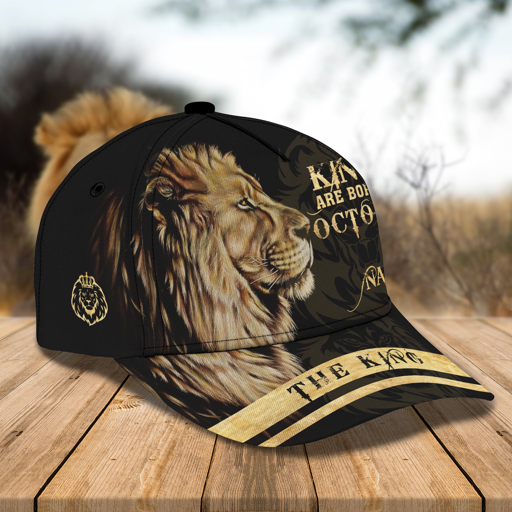 Kings Are Born In October- Personalized Name Cap 21 - Bhn97