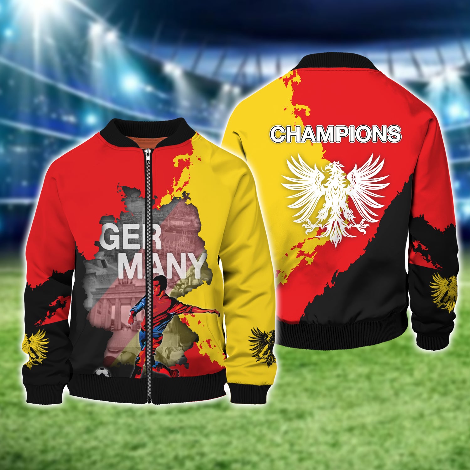 Germany's Love Of Country And Football Graphic Design 3D Printed Tshirt For The Germany Fans