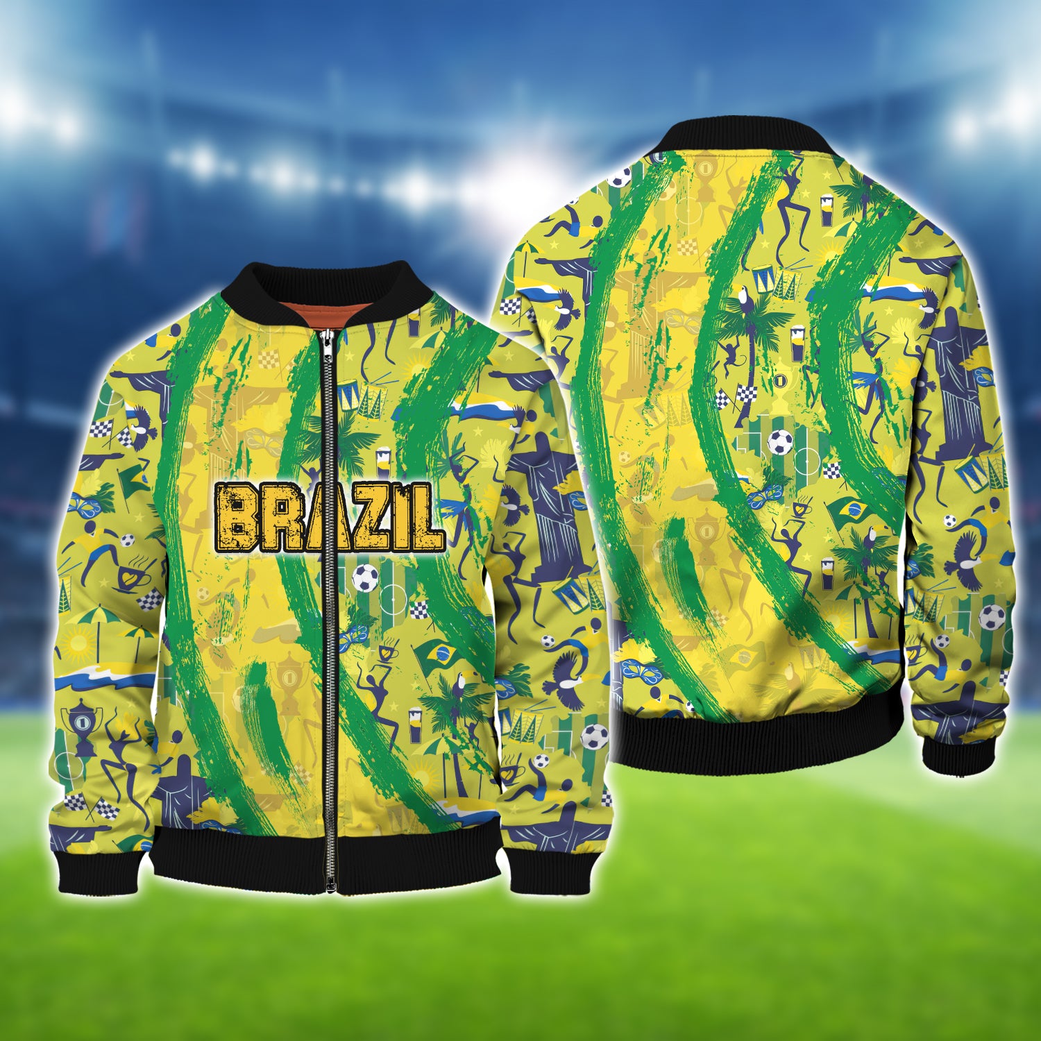 Brazil Fans Pattern Design Shirt 3D Printed Tshirt For The Brazil Fans