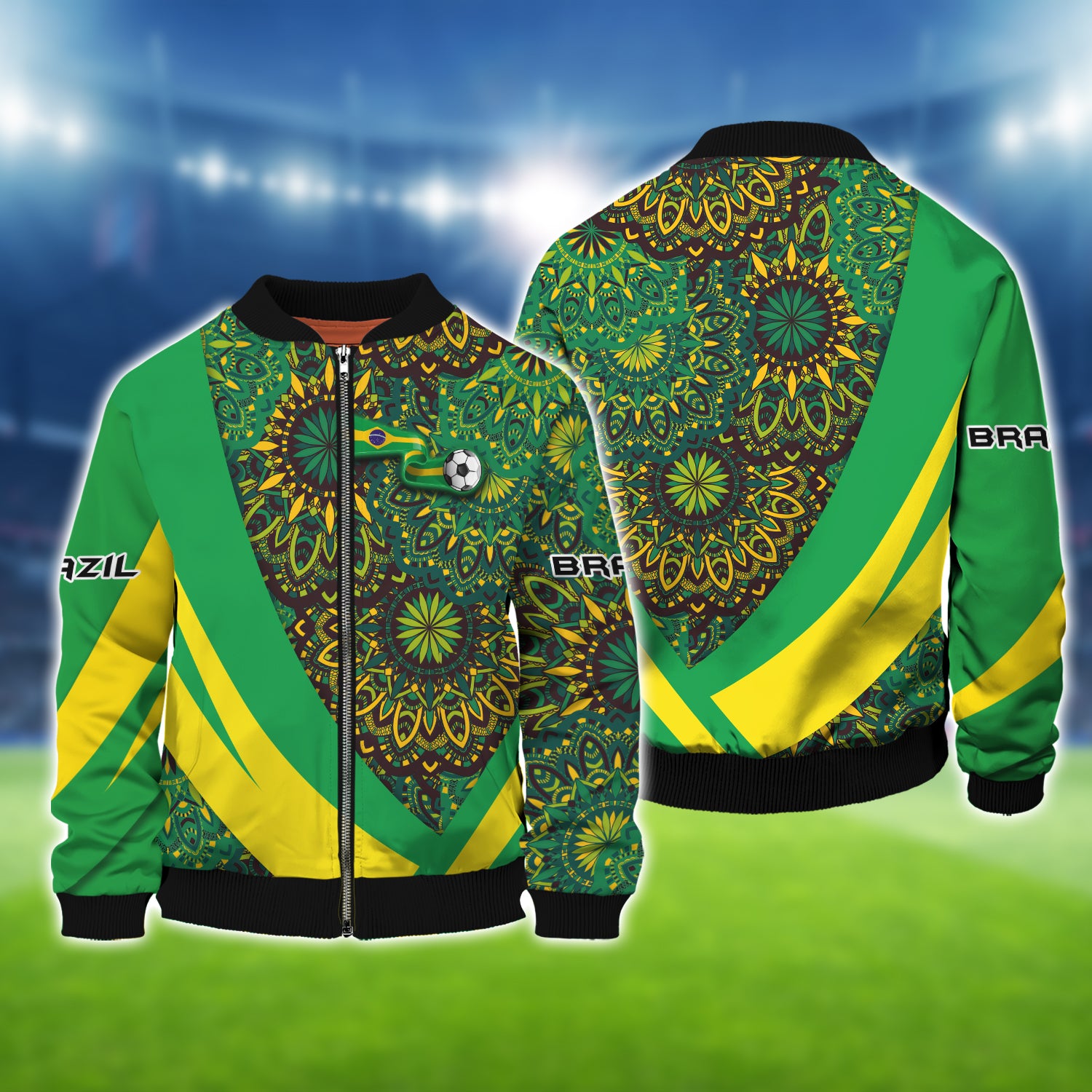 Brazil Fans Pattern Design Shirt 3D Printed Tshirt For The Brazil Fans