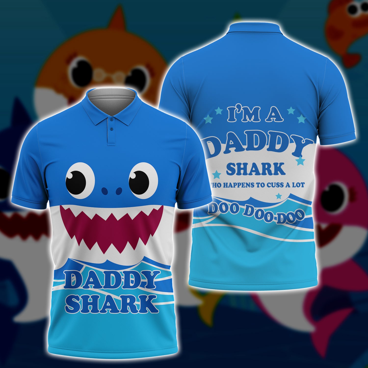 Daddy Shark Doo Doo Doo , 3D Full Print 01.1, NBTT