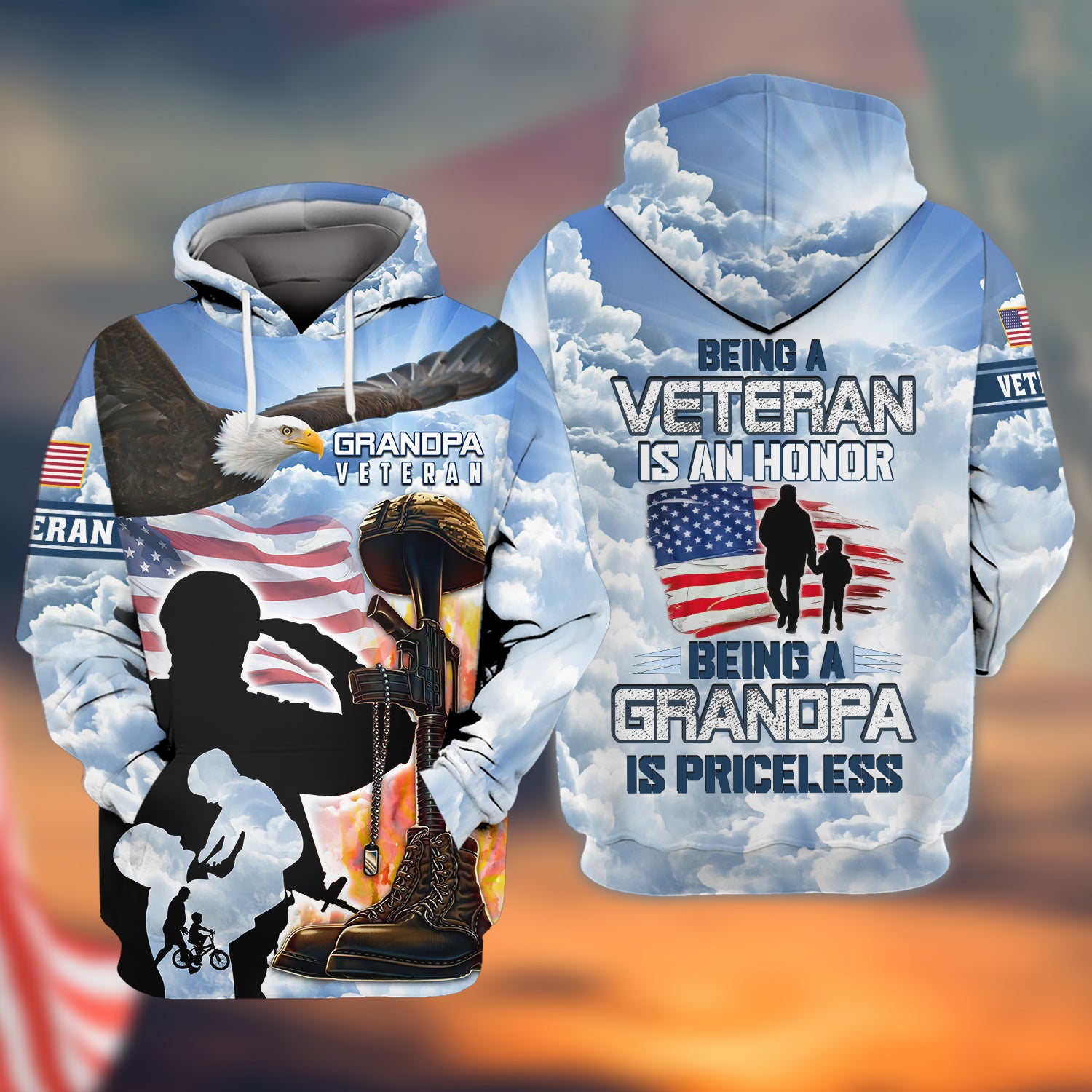 Grandpa Veteran - 3D Full Print - Co98 342