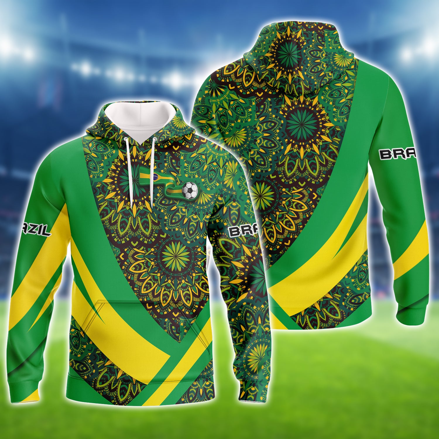 Brazil Fans Pattern Design Shirt 3D Printed Tshirt For The Brazil Fans