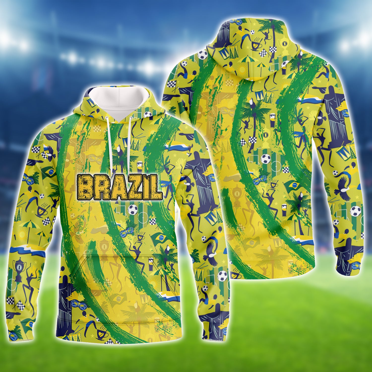 Brazil Fans Pattern Design Shirt 3D Printed Tshirt For The Brazil Fans