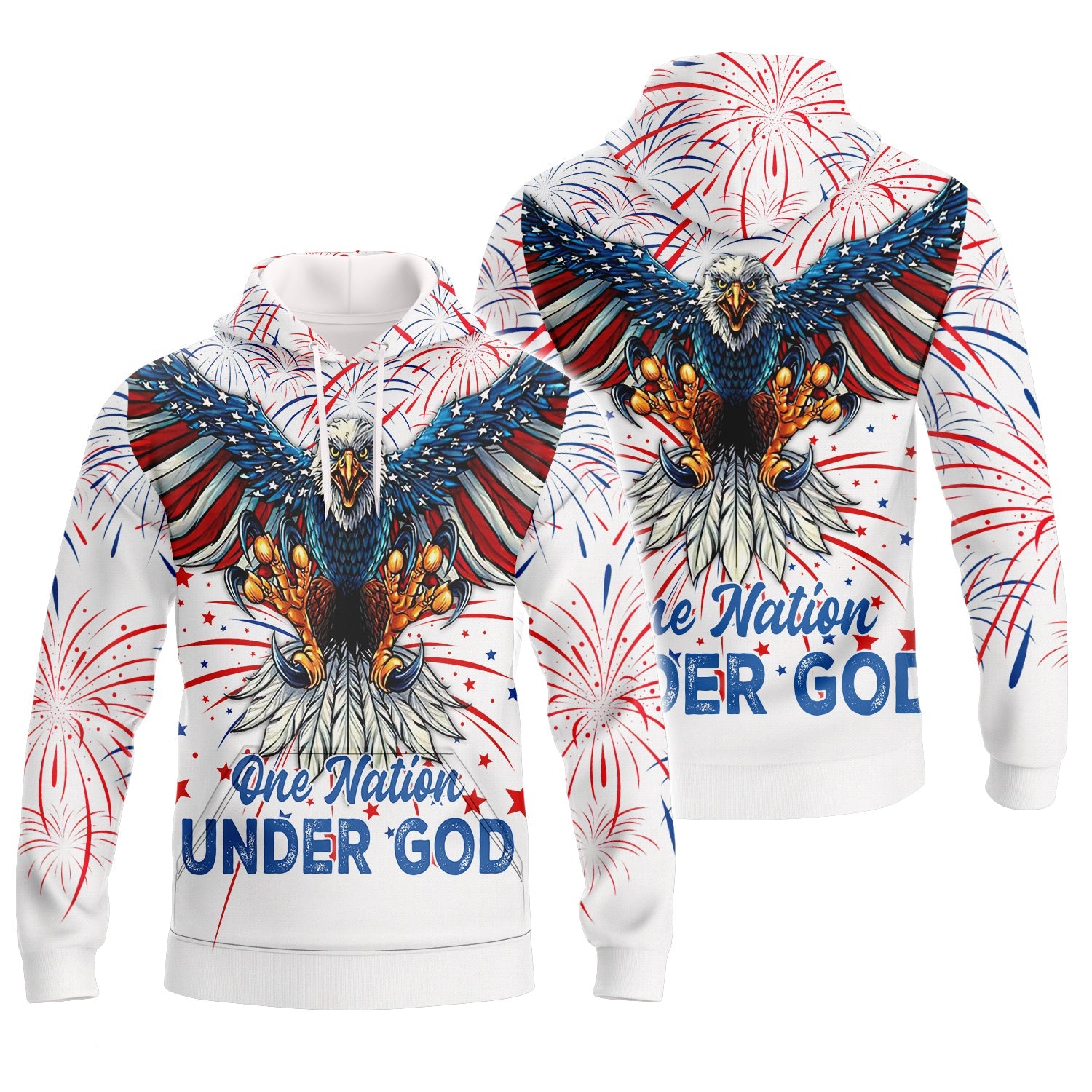 Independence Day Is Coming Ealge One Nation Under God  3D Polo Shirt Full Print