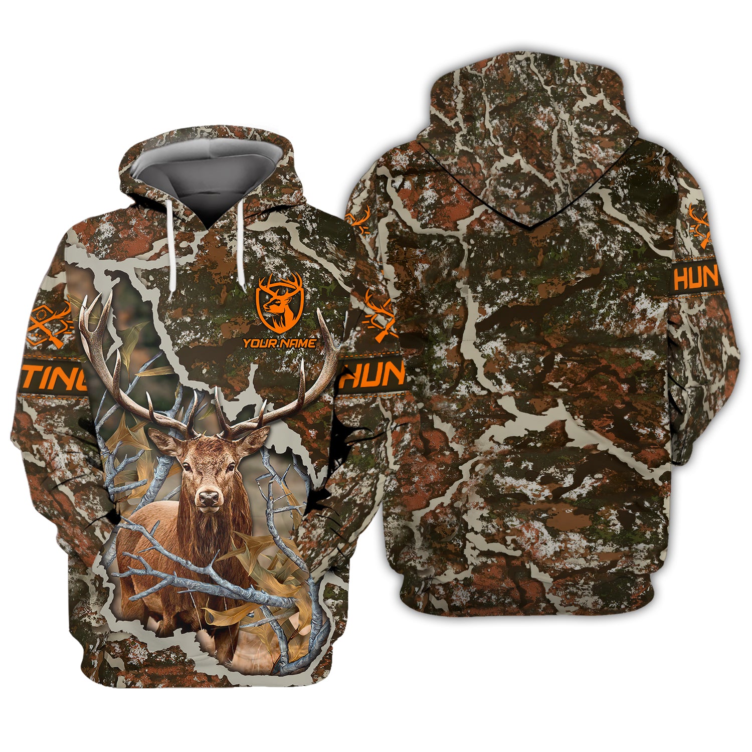 Hunting Personalized Name 3D Hoodie Deer Hunter Shirt