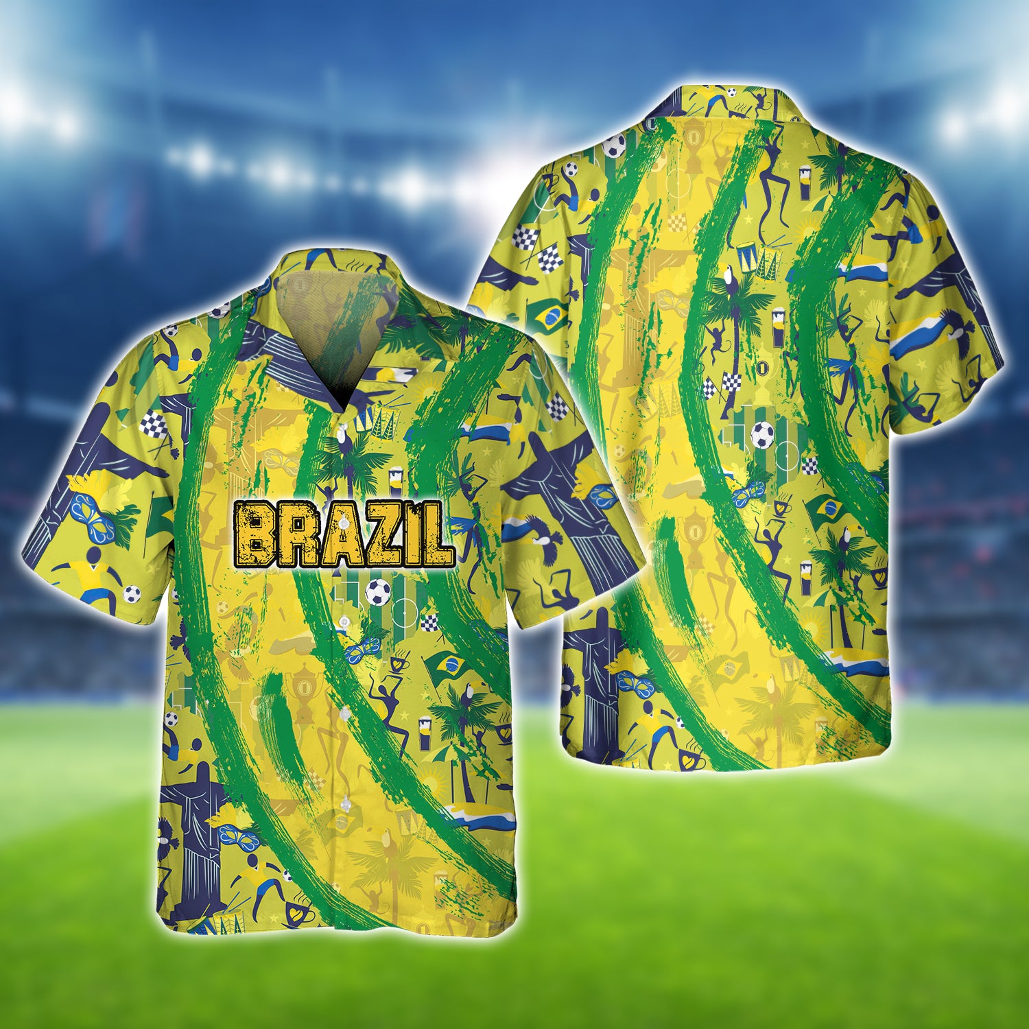Brazil Fans Pattern Design Shirt 3D Printed Tshirt For The Brazil Fans