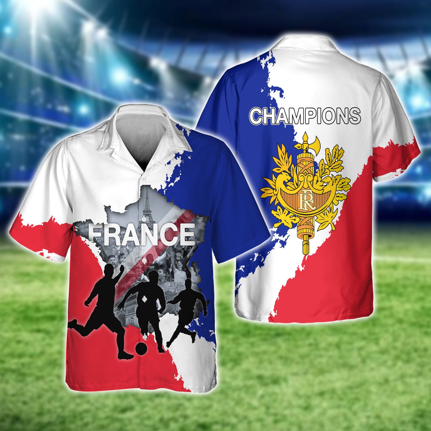 France Football Fans Design Tee Shirt 3D Printed