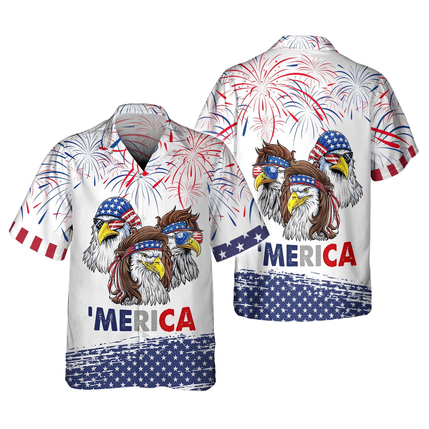 Eagle American Hawaiian Shirt - Independence Day Is Coming - 3D Full Print